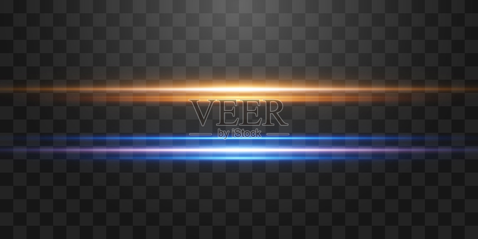 矢量抽象光线，激光束。发光的霓虹线条插画图片素材