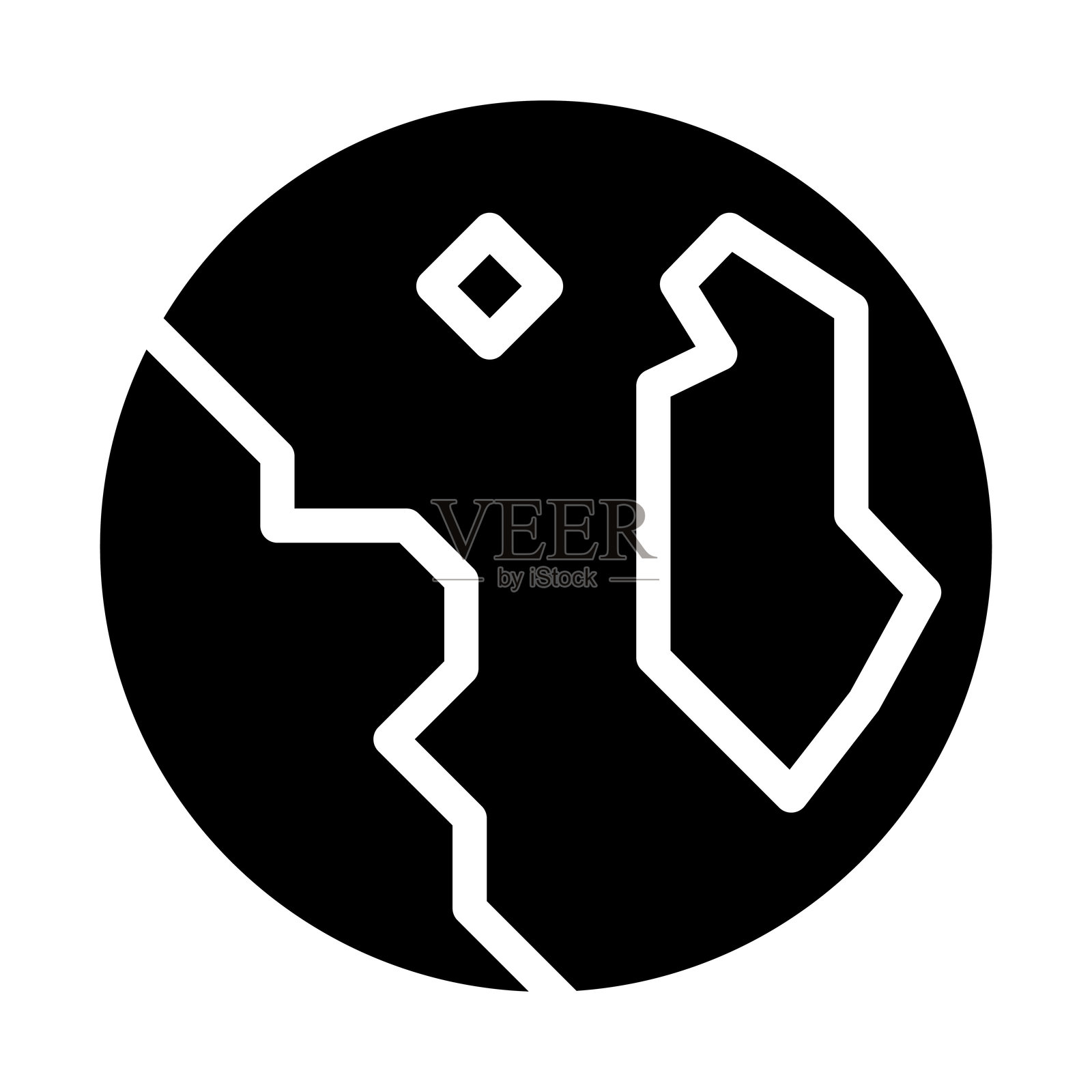 平面图标风格的世界图标插画图片素材