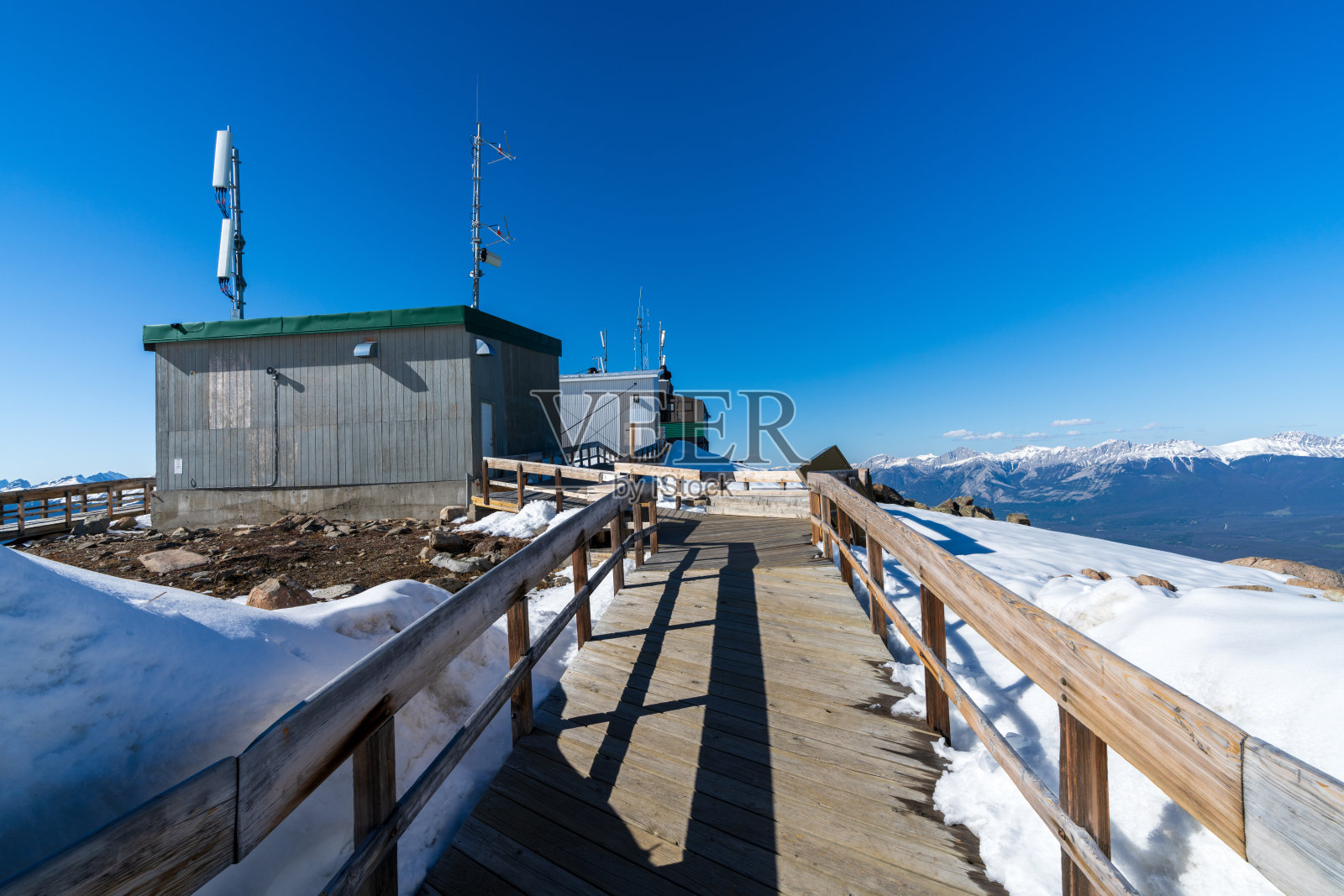 威斯特勒峰顶缆车站照片摄影图片