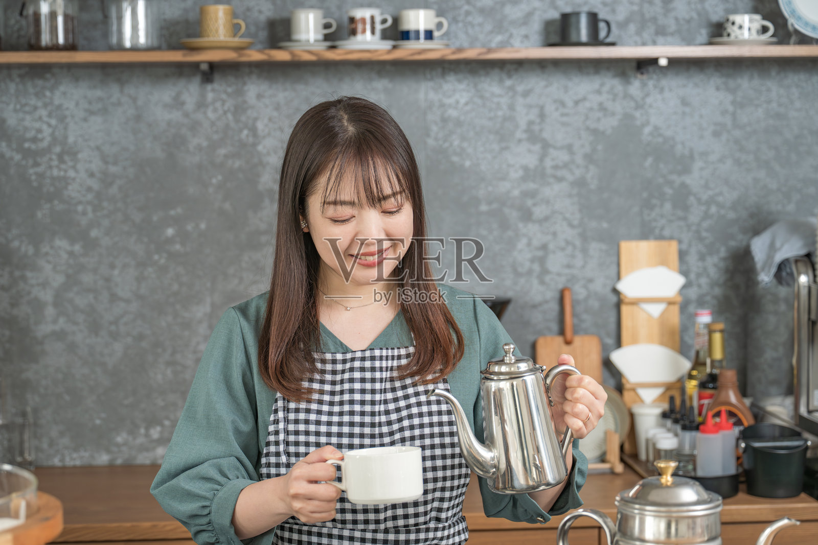 咖啡馆工作人员照片摄影图片