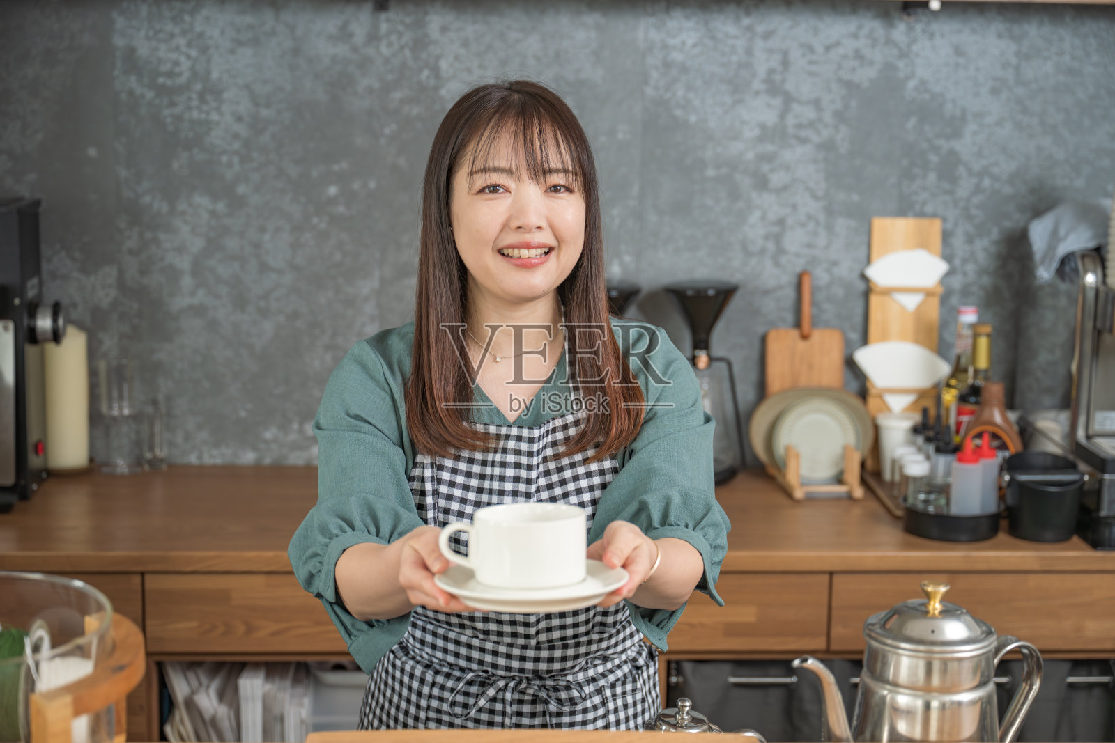 咖啡馆工作人员照片摄影图片