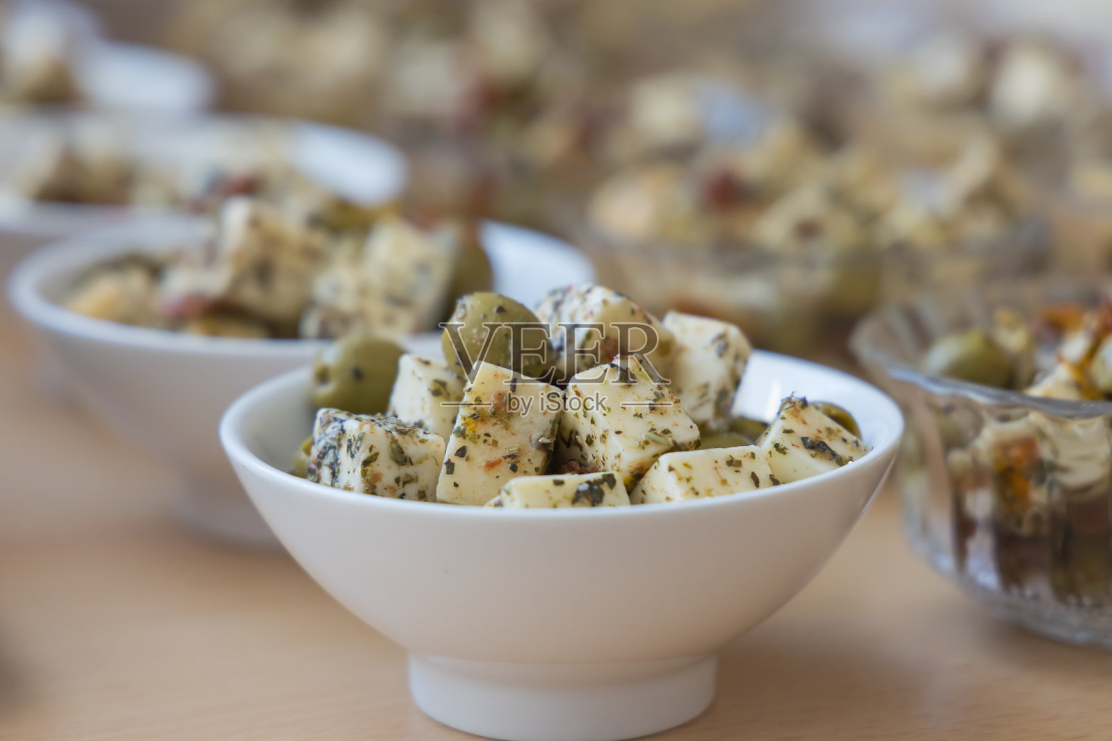 宴会形式的桌上茶点照片摄影图片