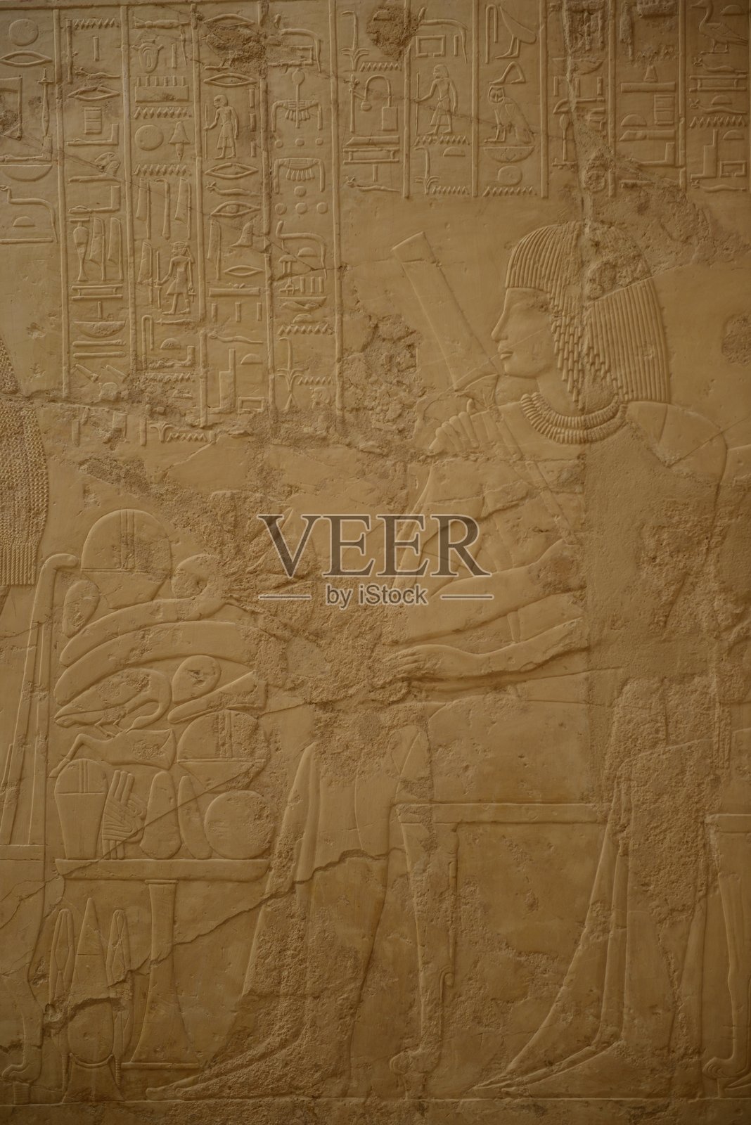 拉莫斯墓，贵族墓葬，库尔纳，卢克索，埃及，非洲。照片摄影图片