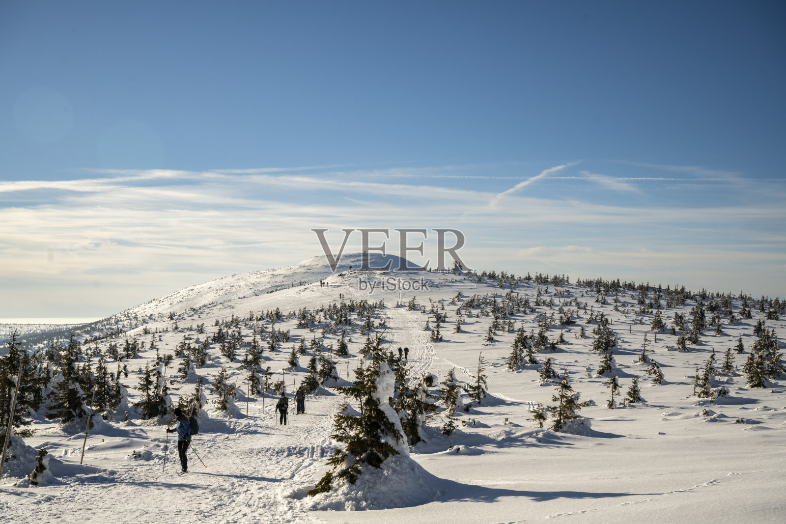 冬季登顶小径照片摄影图片