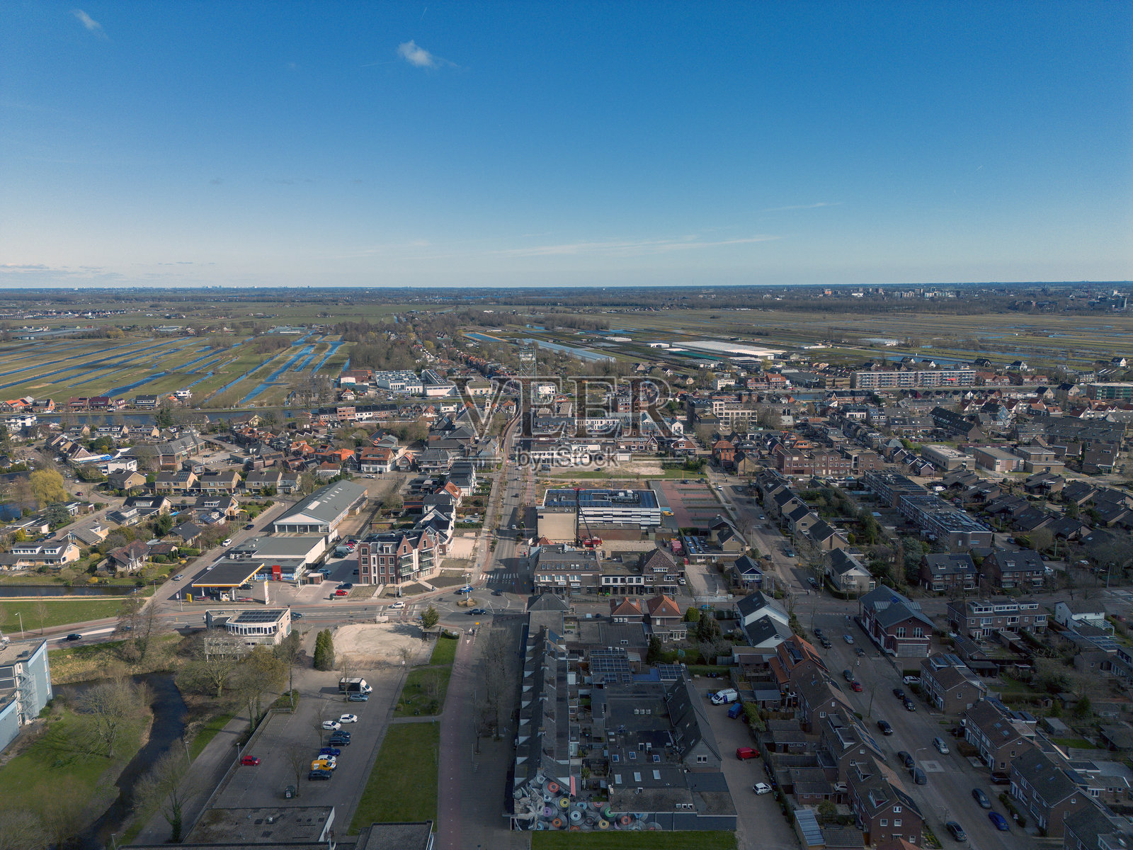 瓦丁克芬村作为靠近豪达的独立城市照片摄影图片