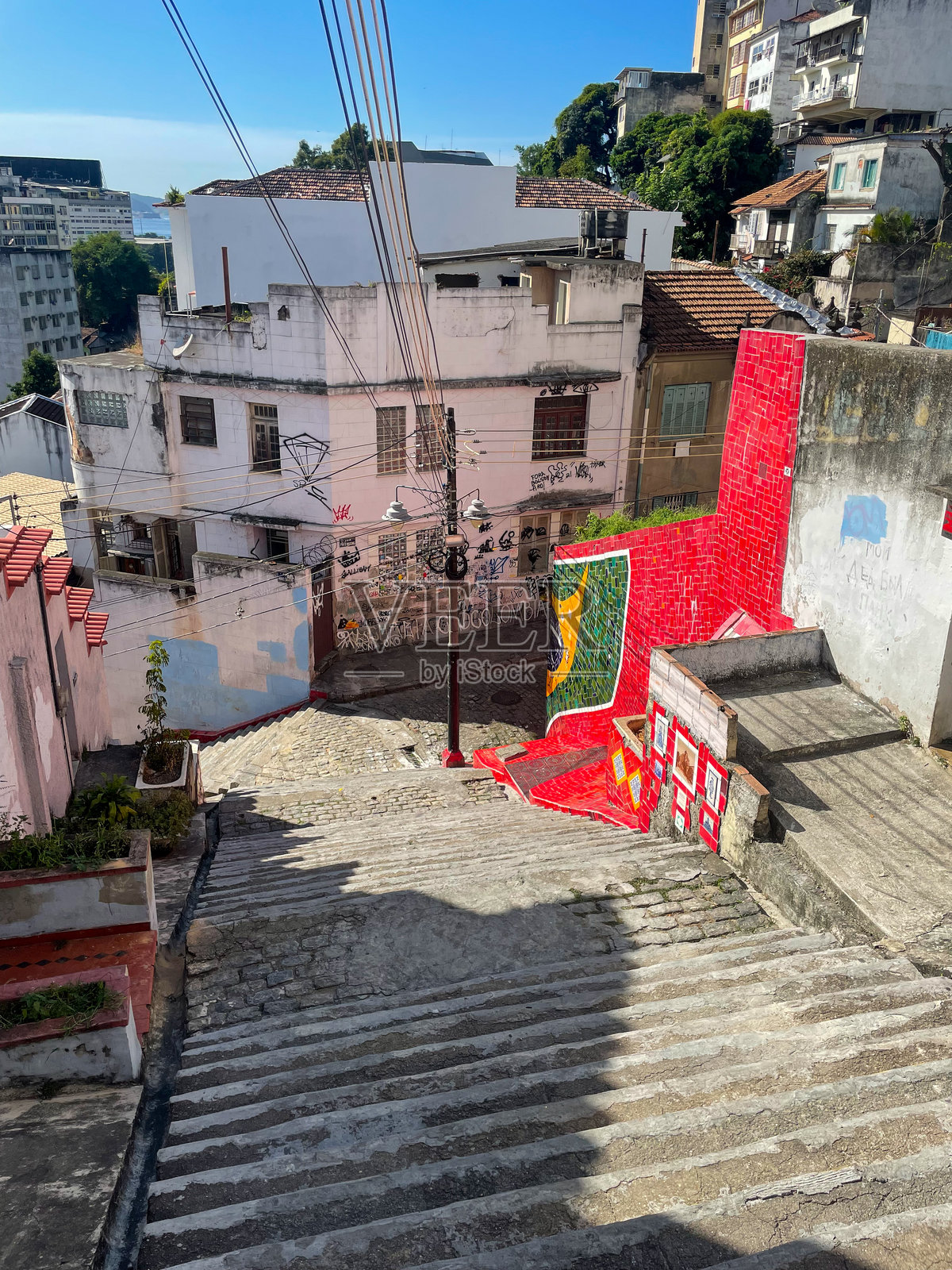 里约热内卢著名的楼梯，由艺术家霍尔赫·塞拉罗装饰。照片摄影图片