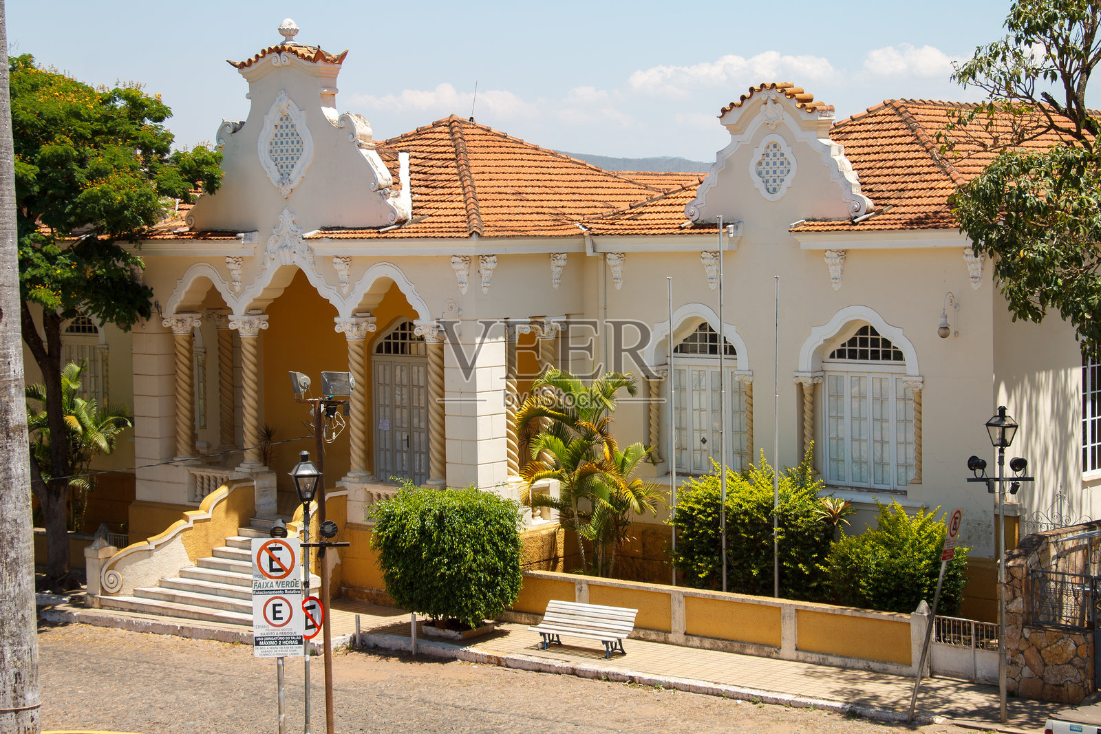 巴西MG州萨巴拉的历史殖民建筑照片摄影图片