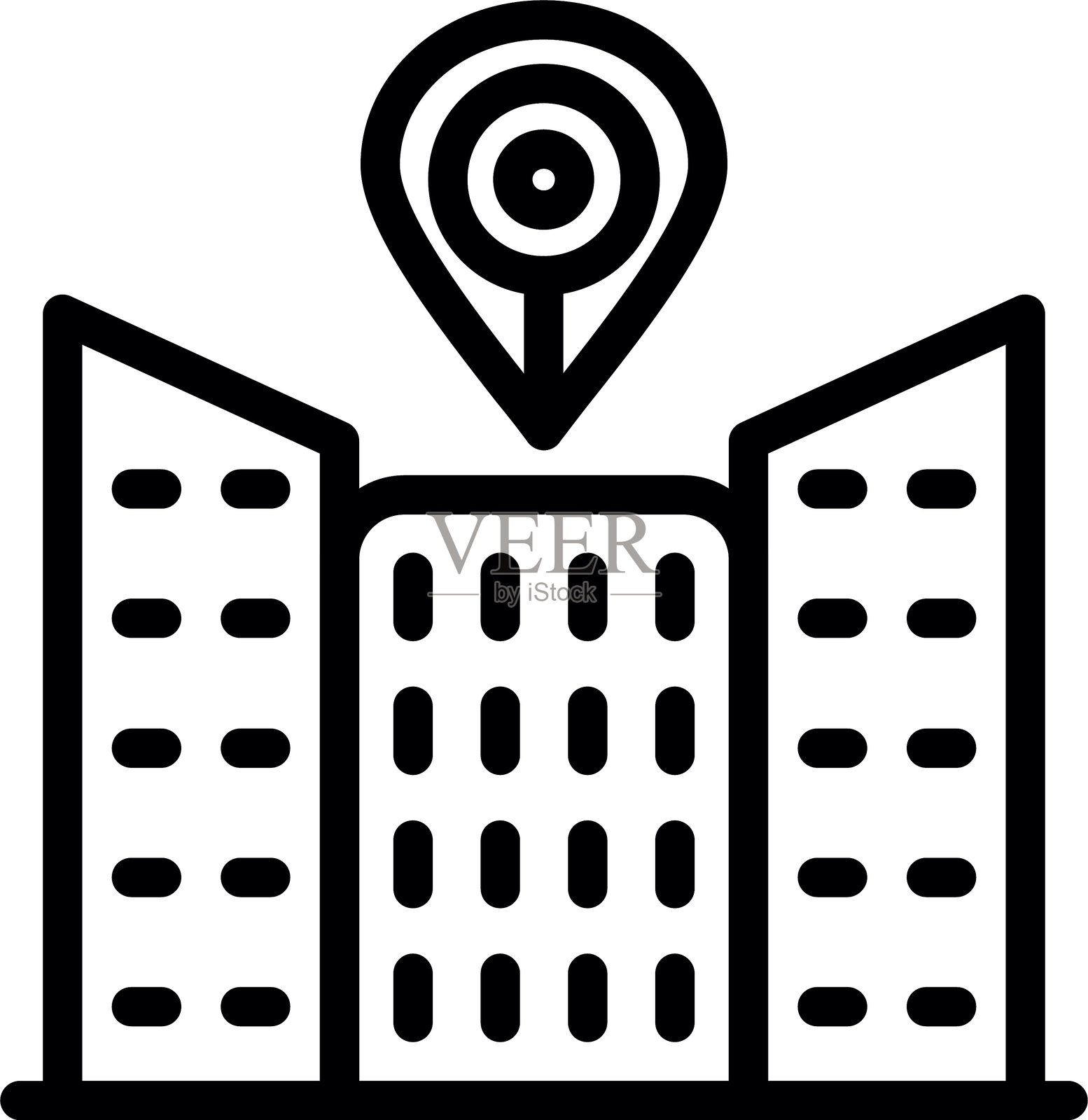 城市位置图标插画图片素材