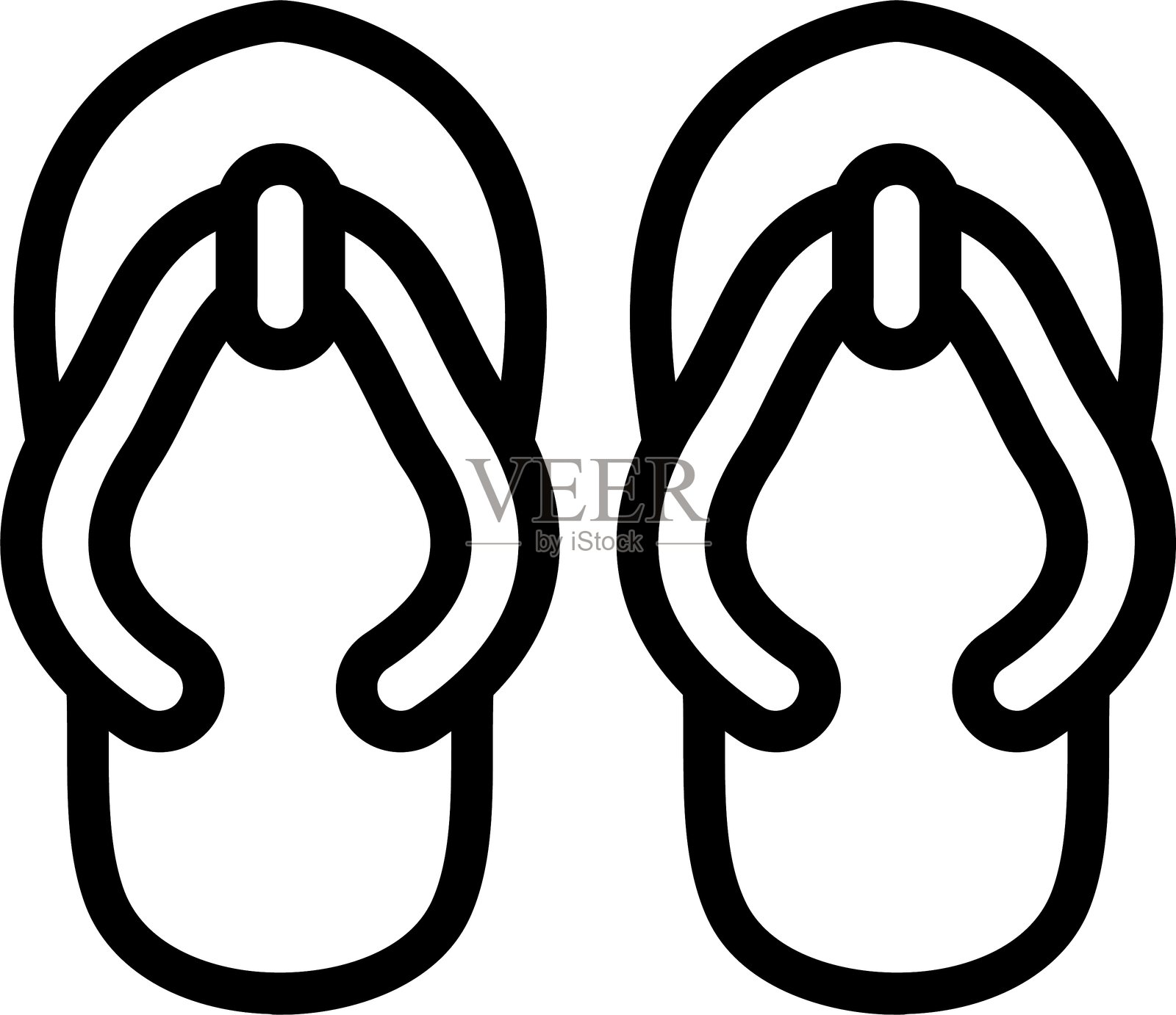 人字拖插画图片素材