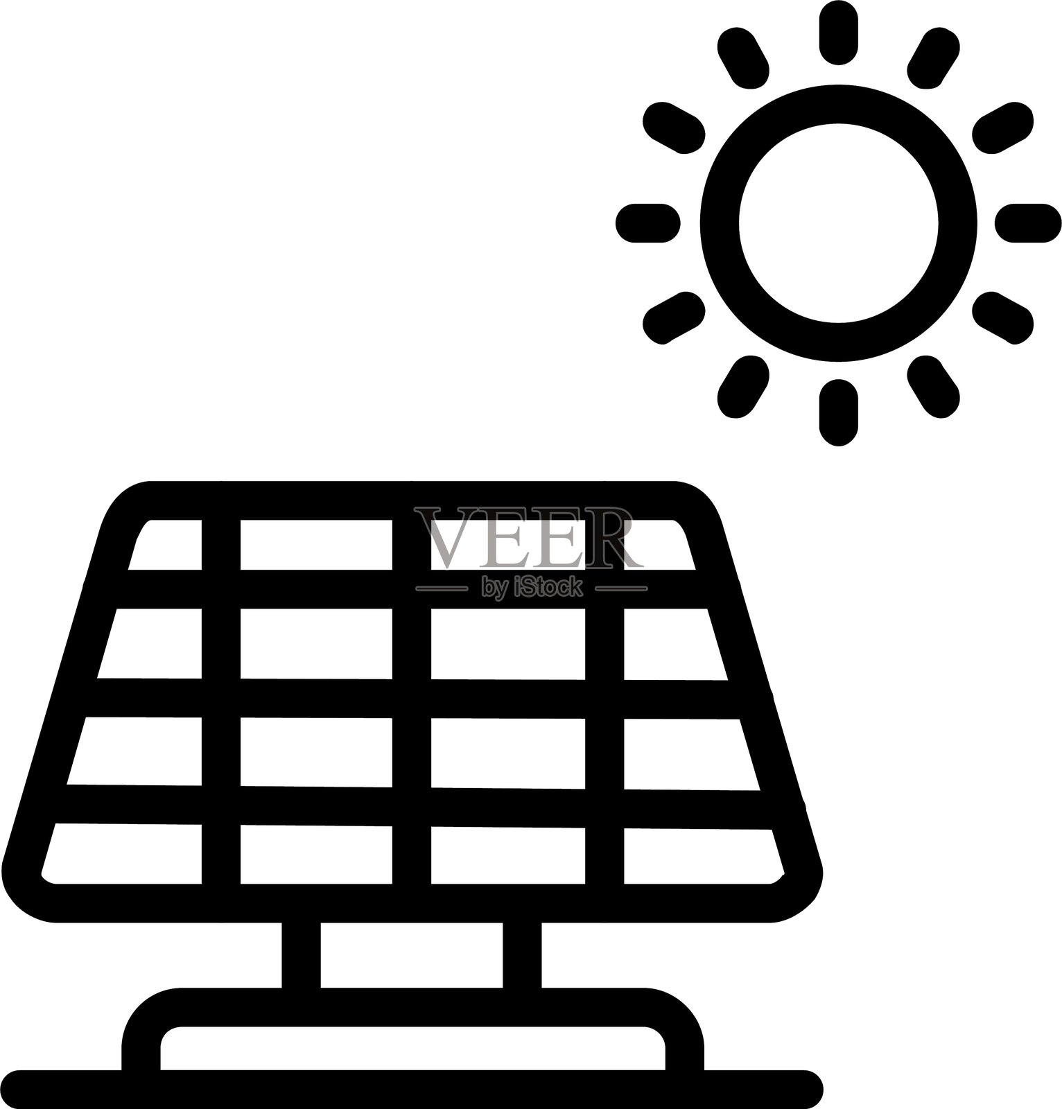 太阳能电池板插画图片素材