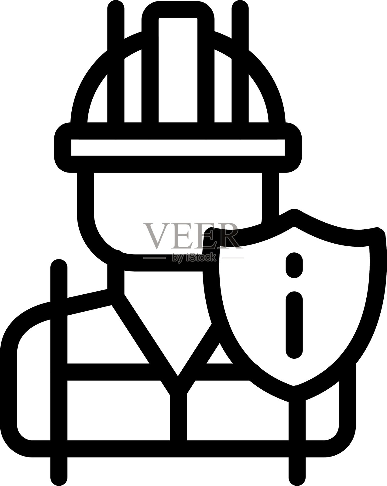 安全工作者图标插画图片素材