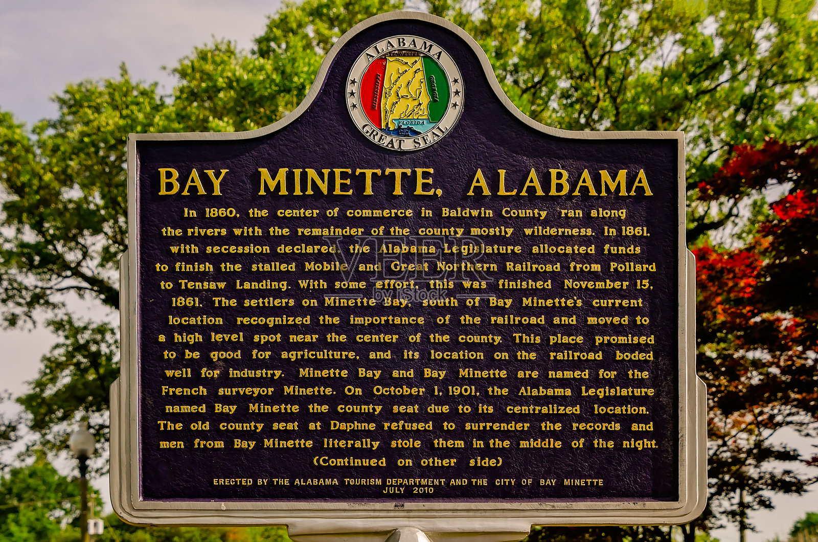 阿拉巴马州贝明内特的历史标志照片摄影图片