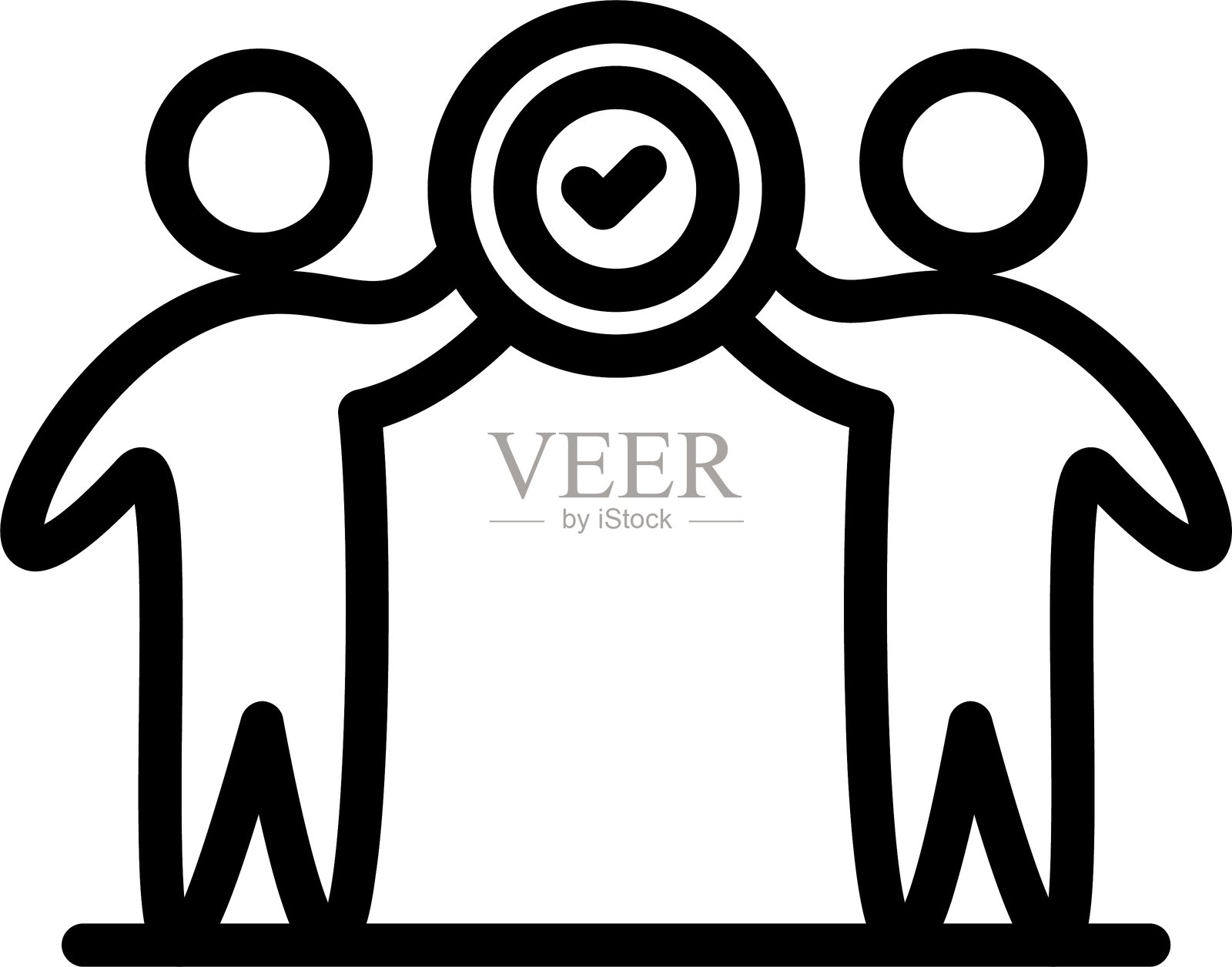 友谊的团结插画图片素材