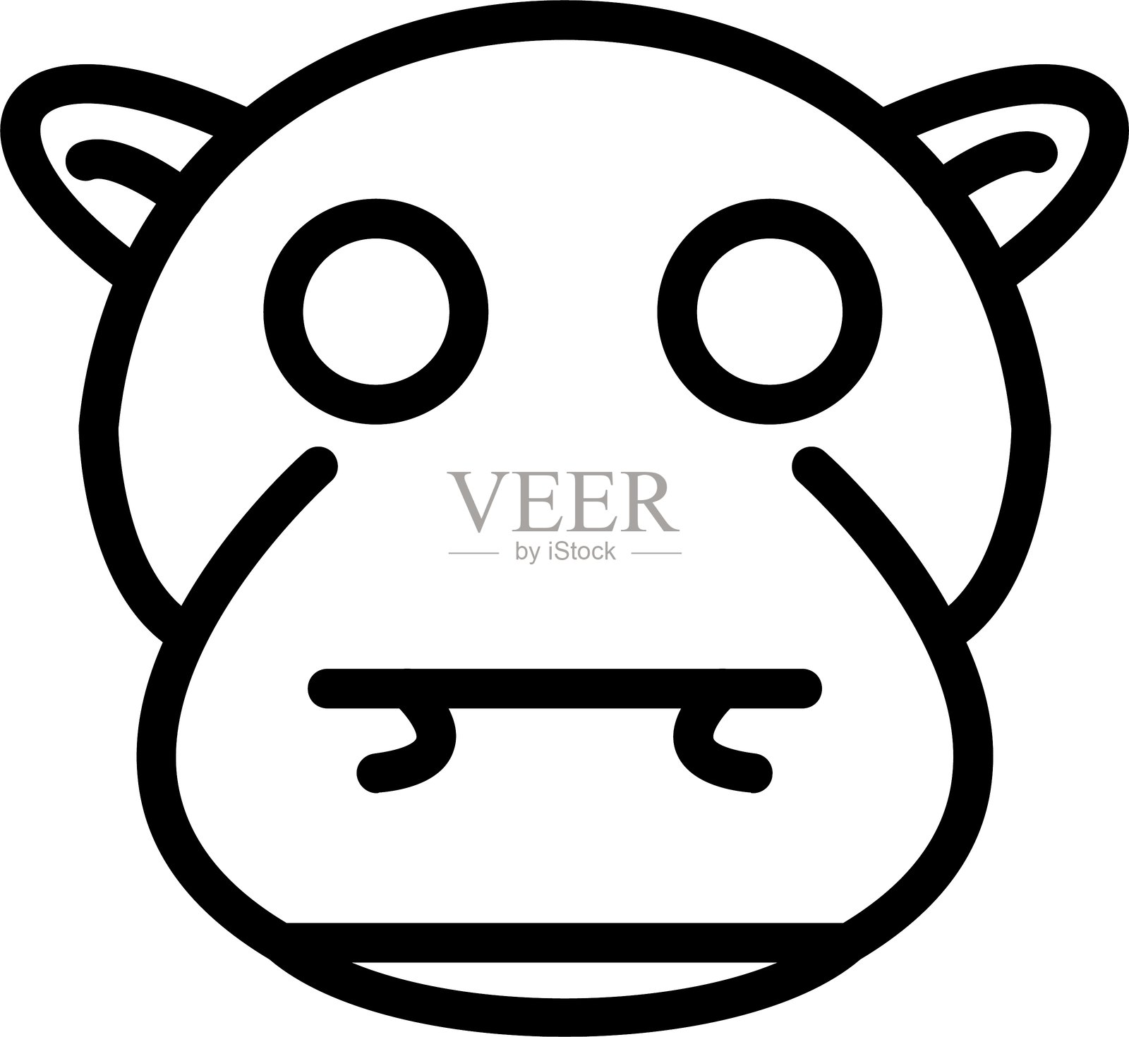 河马插画图片素材