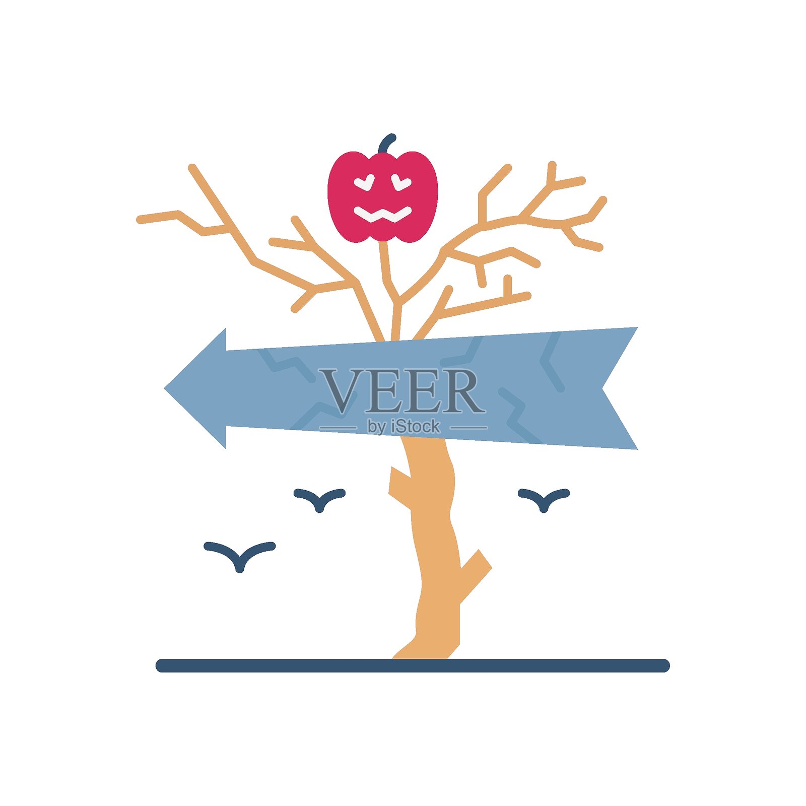 可轻松修改或编辑的平面方向箭头矢量图标插画图片素材