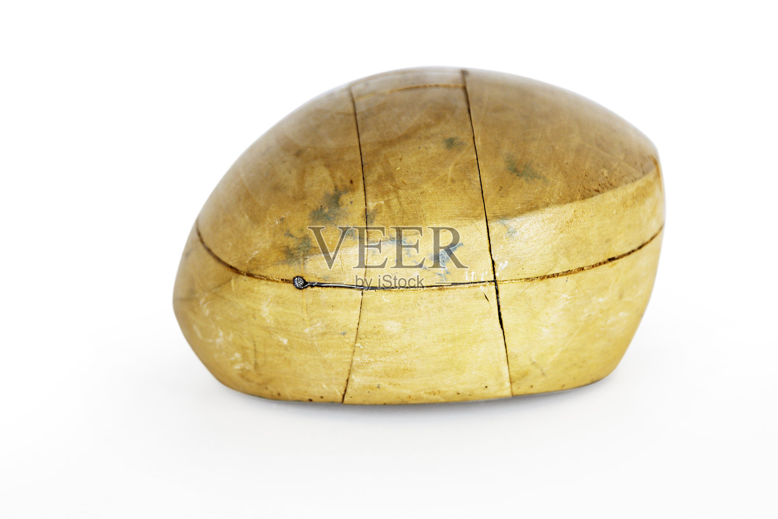 古董帽子模具,用于塑形贝雷帽和帽子.复古木块,帽子制作中使用