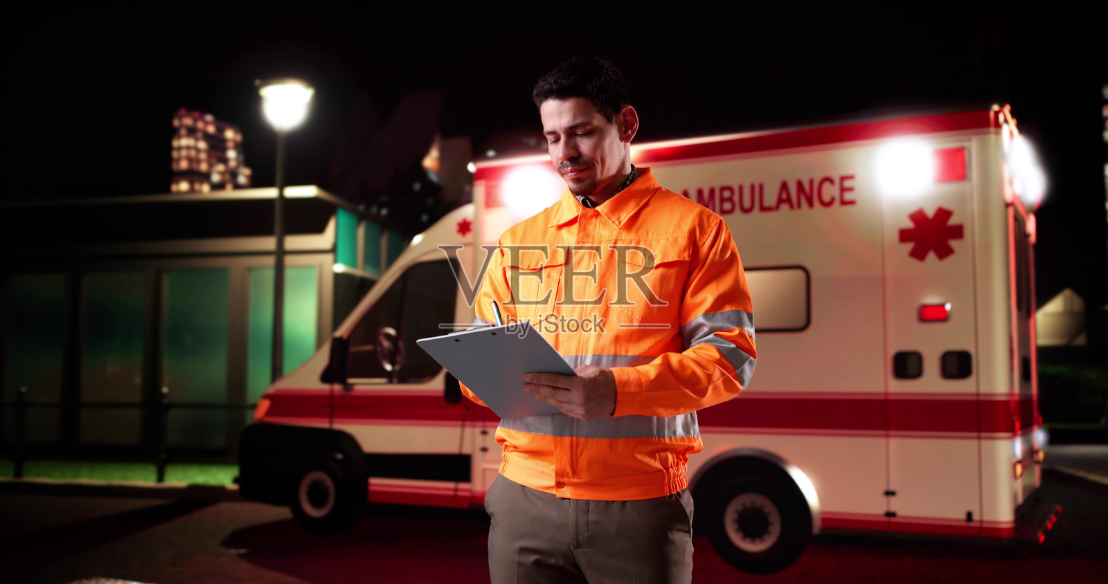 事故报告分诊记录。医疗救护文件照片摄影图片