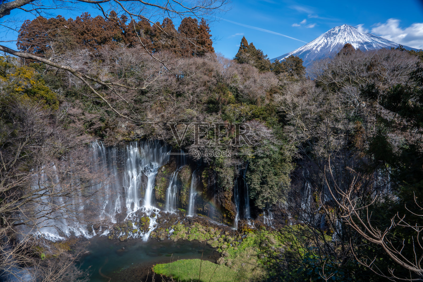 白丝瀑布照片摄影图片