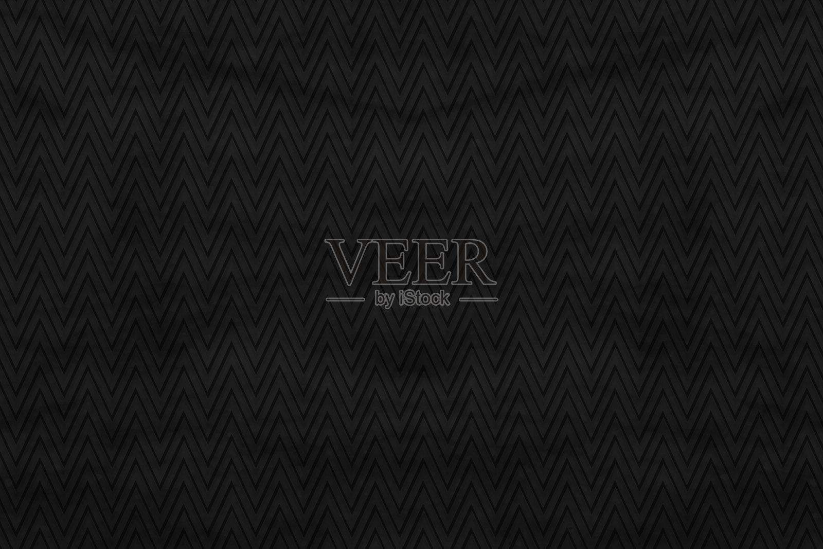黑灰色的矢量纹理效果，具有未来感的优雅设计背景，带有锯齿形人字纹或斜纹图案，嵌套堆叠的平行凹槽或三维线条，仿佛是全框架编织的奢华羊毛外套面料。插画图片素材
