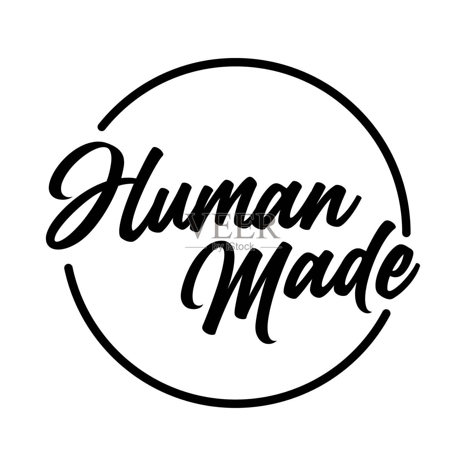 人造印章logo，人工制作的徽章，手绘字母书法文本插画图片素材