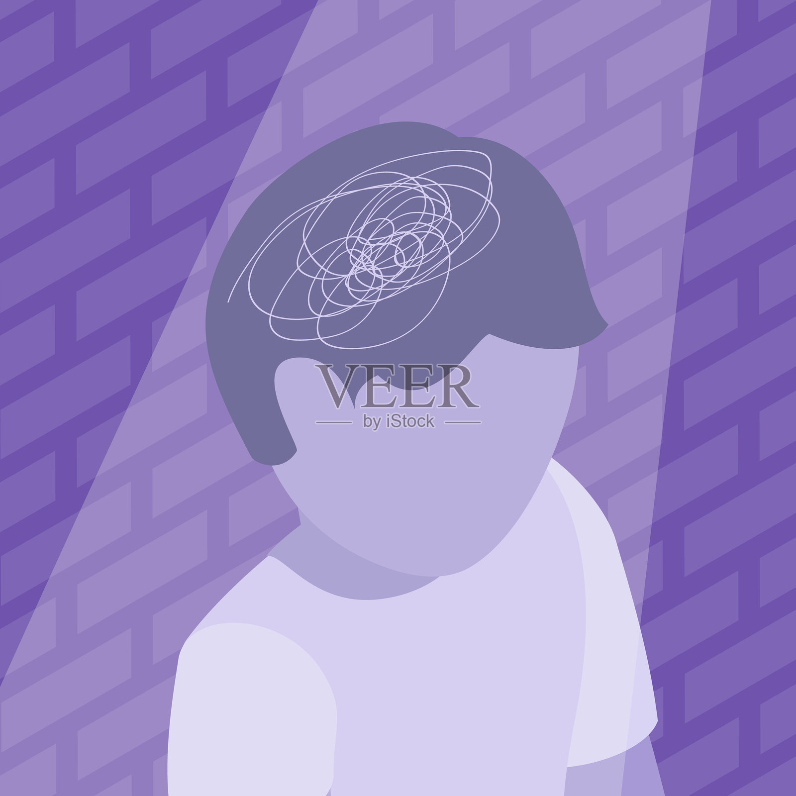 儿童创伤的3D等距平面矢量插图插画图片素材