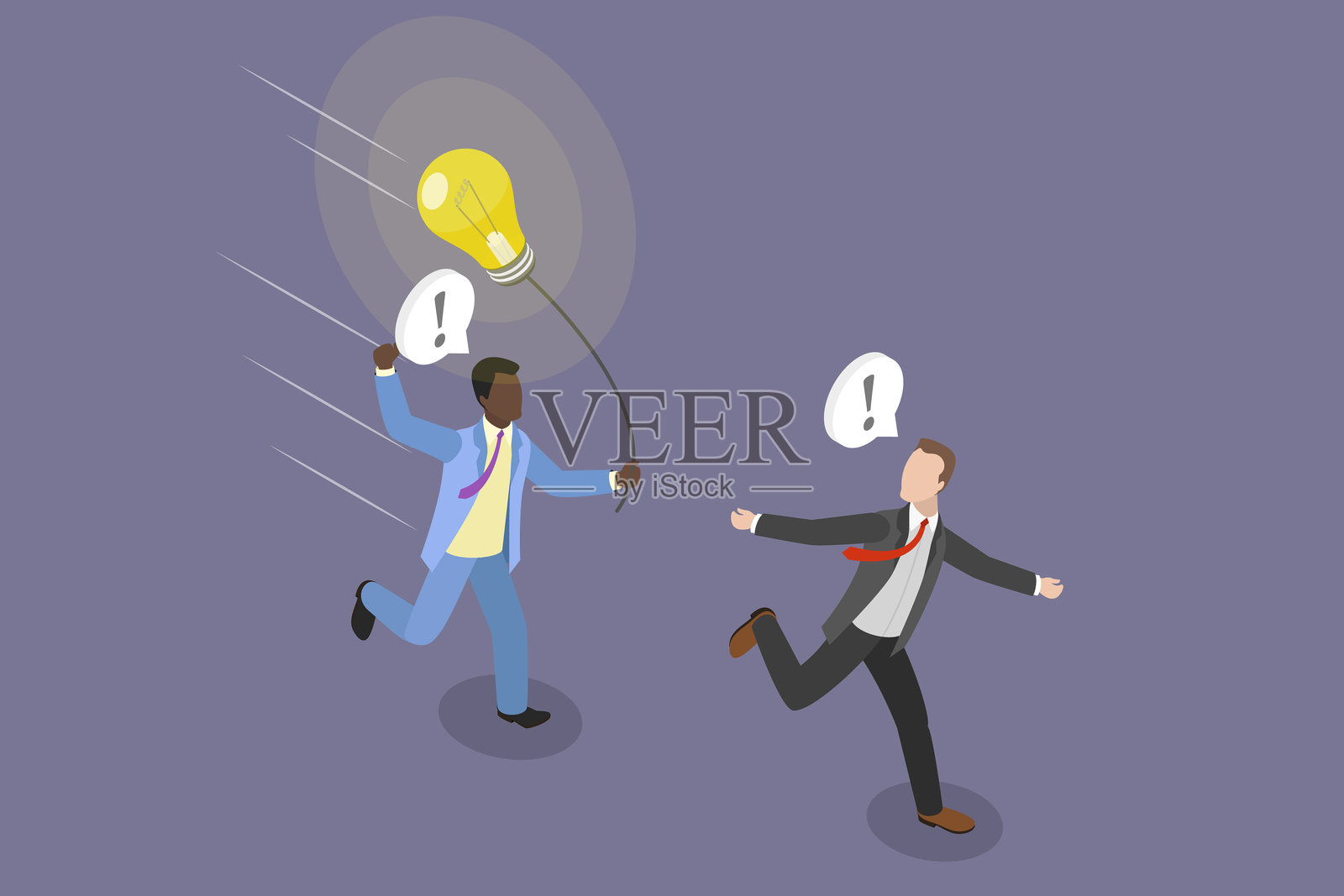 传递创意的3D等距平面矢量插图插画图片素材