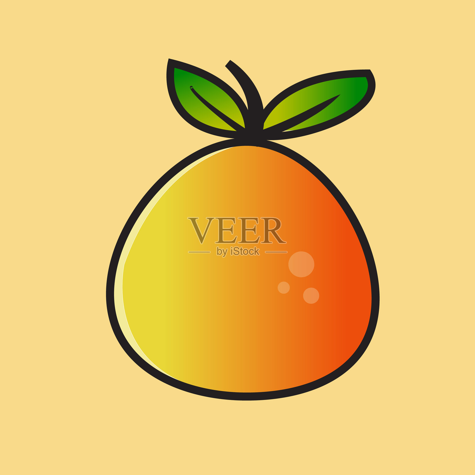 新鲜橙子插画图片素材