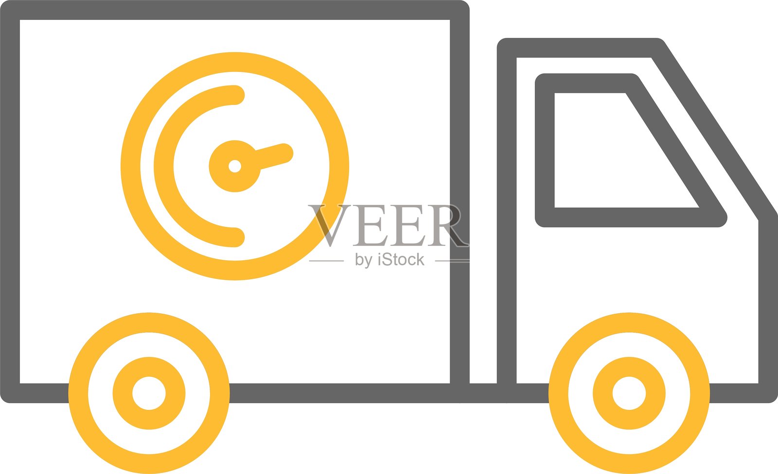 送货卡车图标插画图片素材