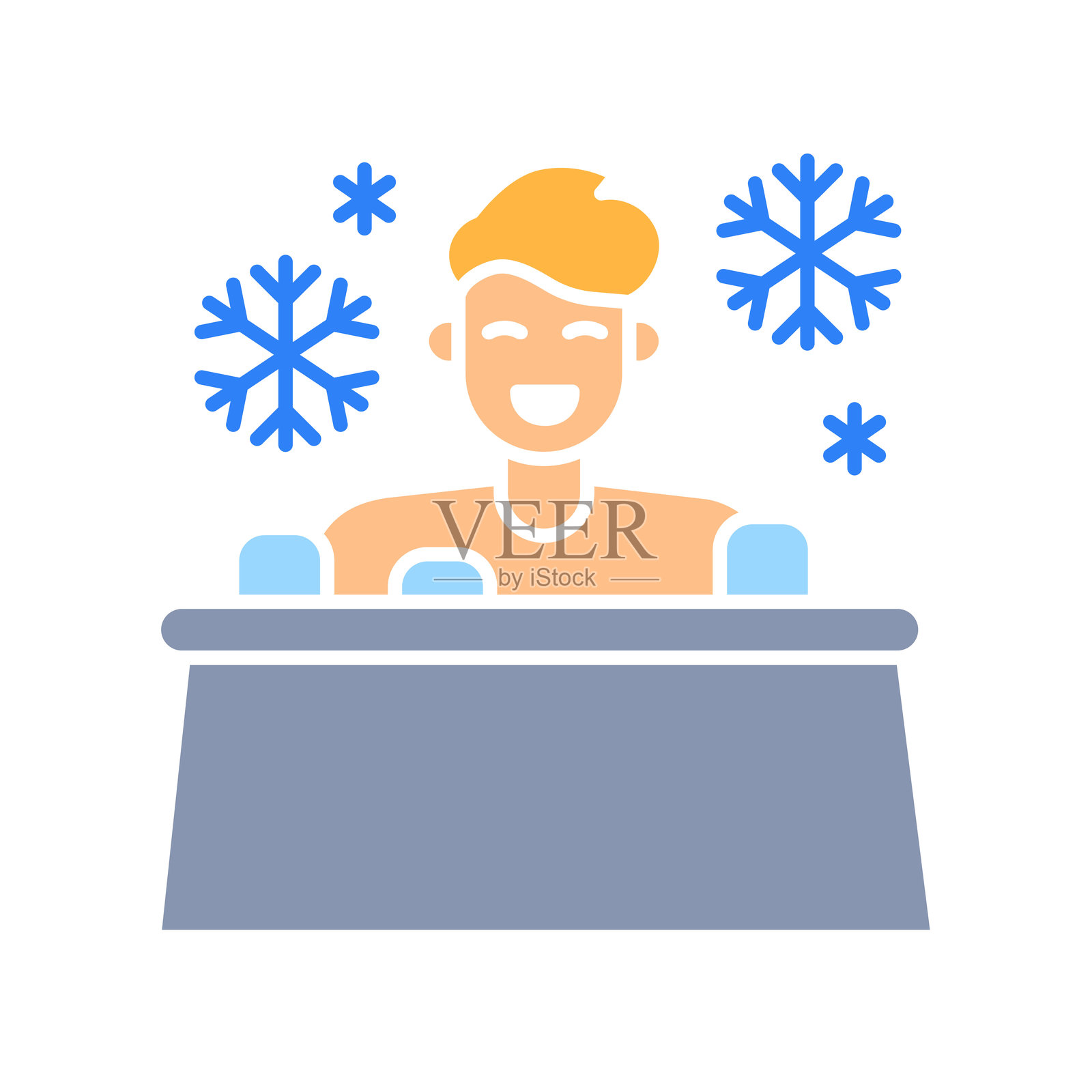 冷暴露颜色扁平图标，适用于数字和印刷项目。插画图片素材