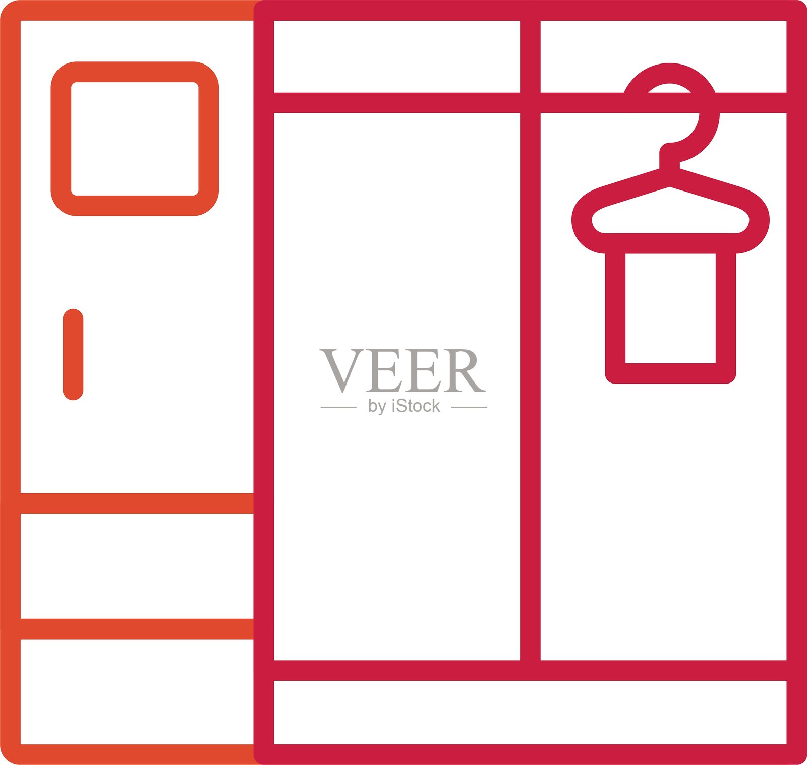 更衣室图标插画图片素材