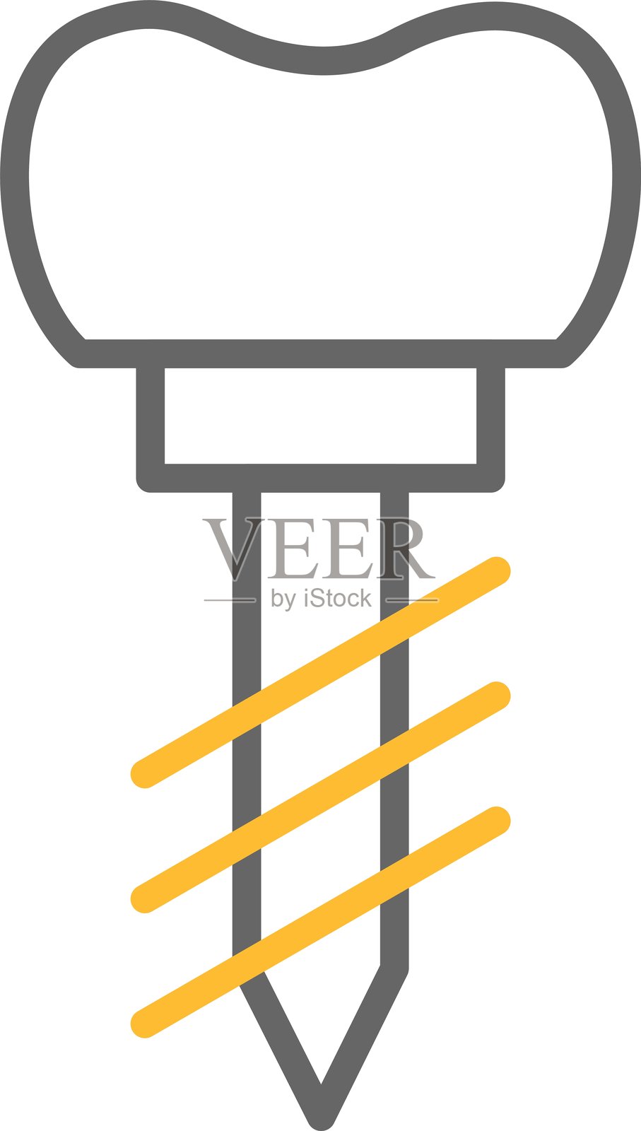 牙科植牙图标插画图片素材