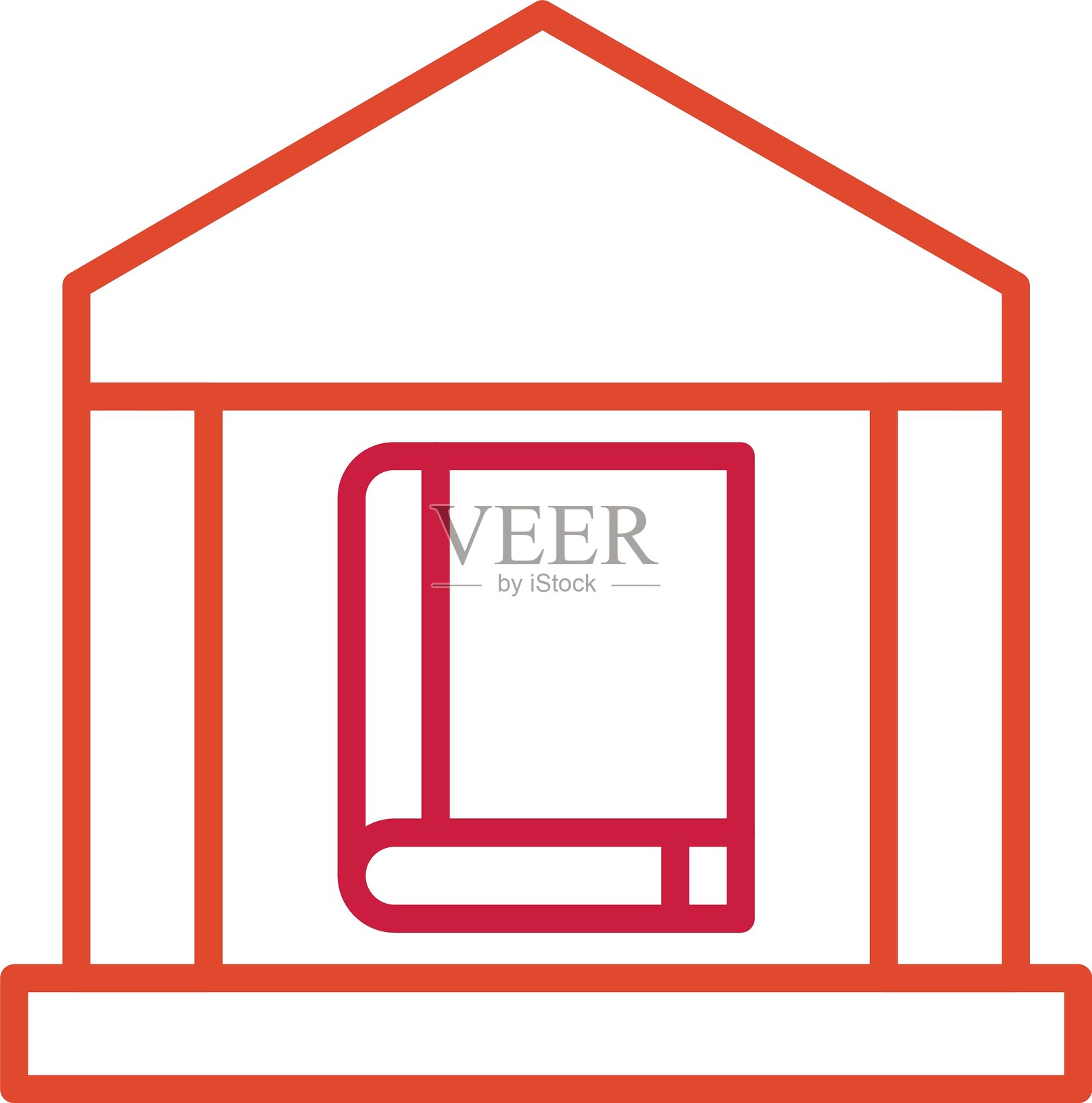 图书馆图标插画图片素材