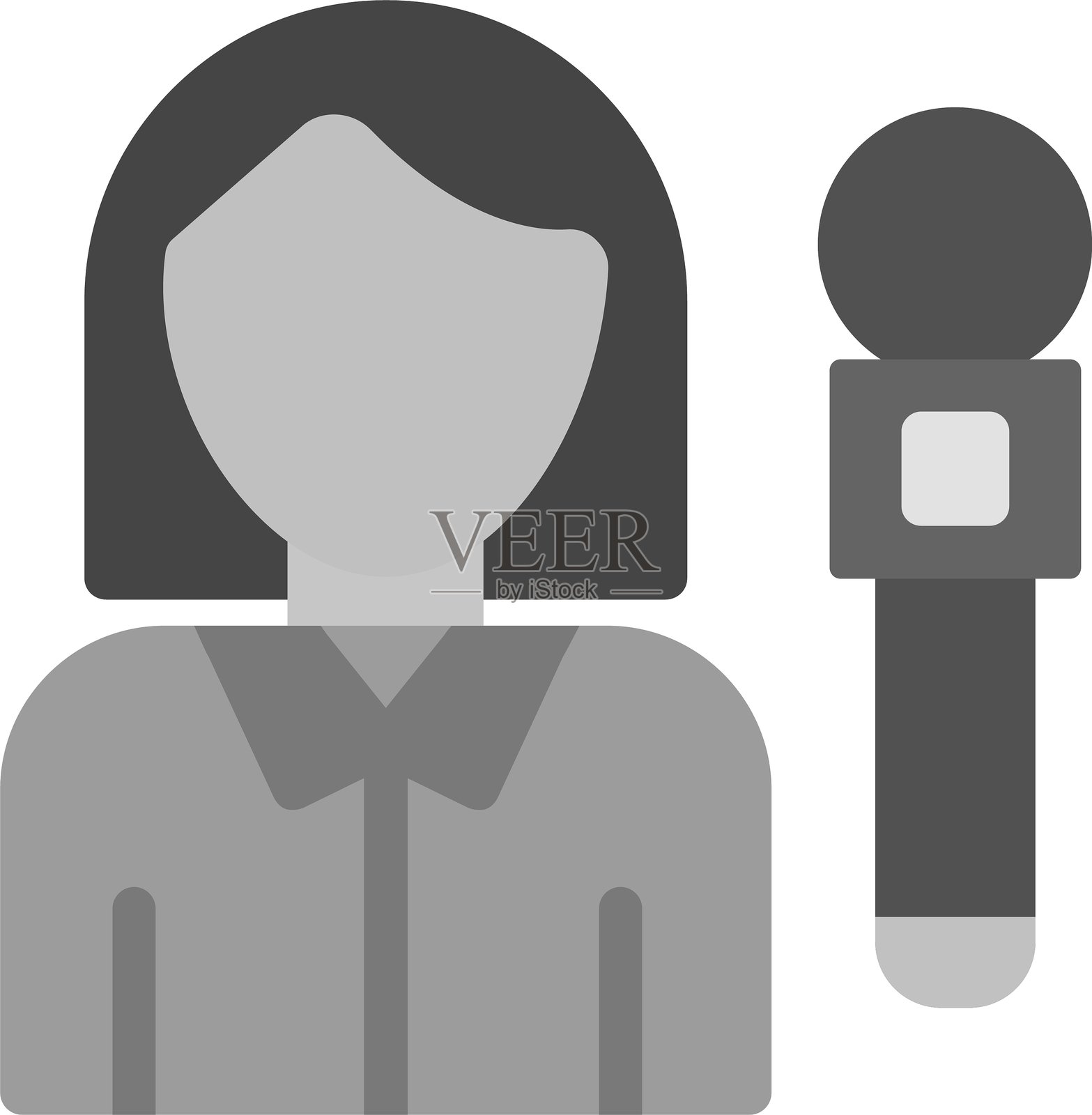 新闻记者图标插画图片素材