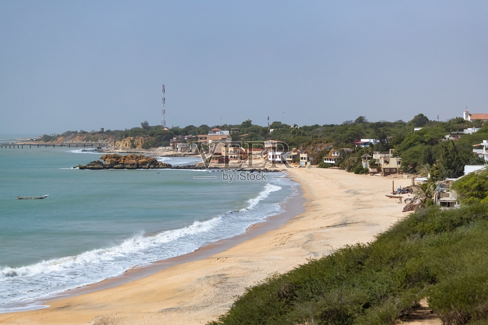 塞内加尔大西洋悬崖上的波彭吉自然保护区鸟瞰图照片摄影图片