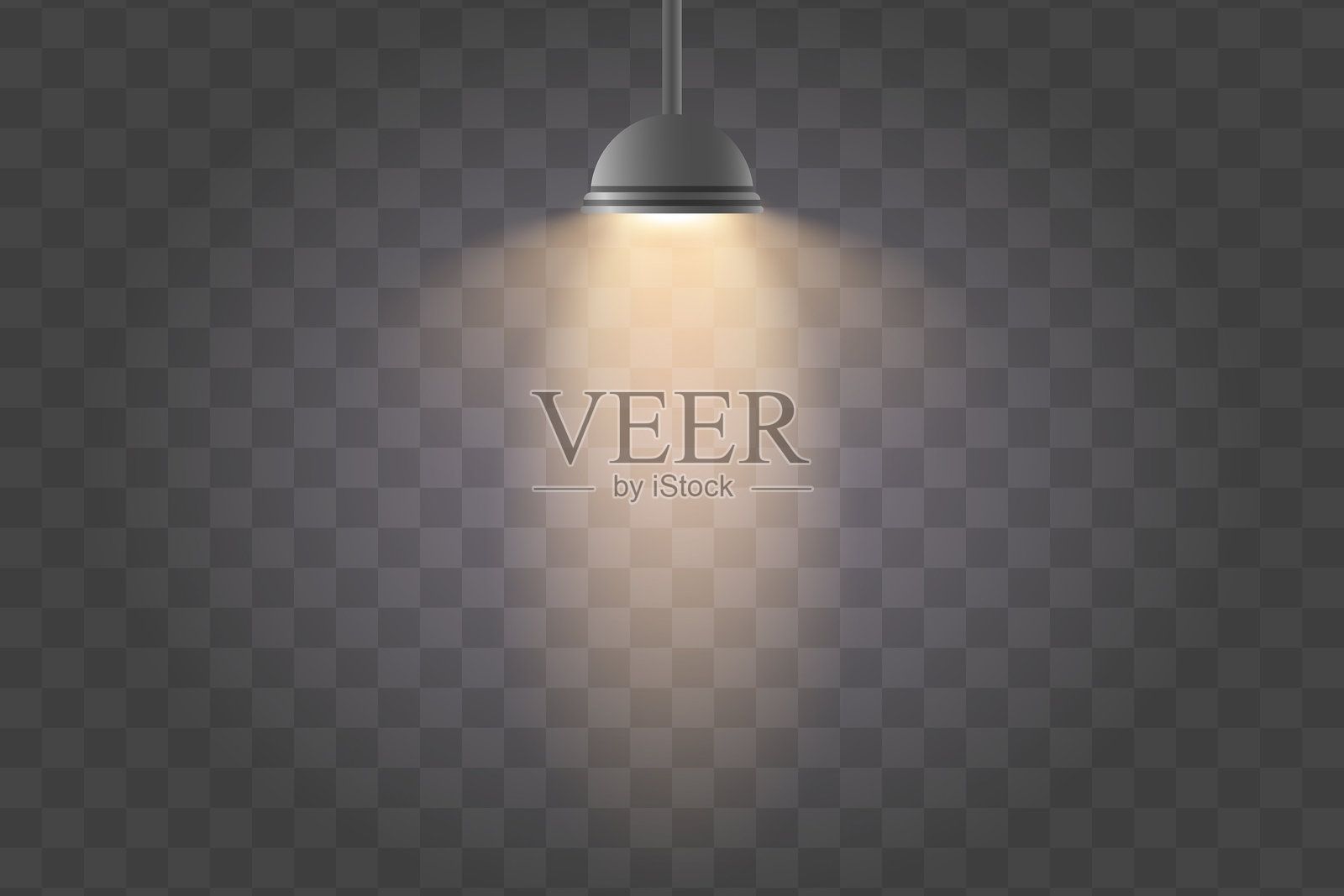 舞台灯光。明亮的聚光灯照明。光效。插画图片素材