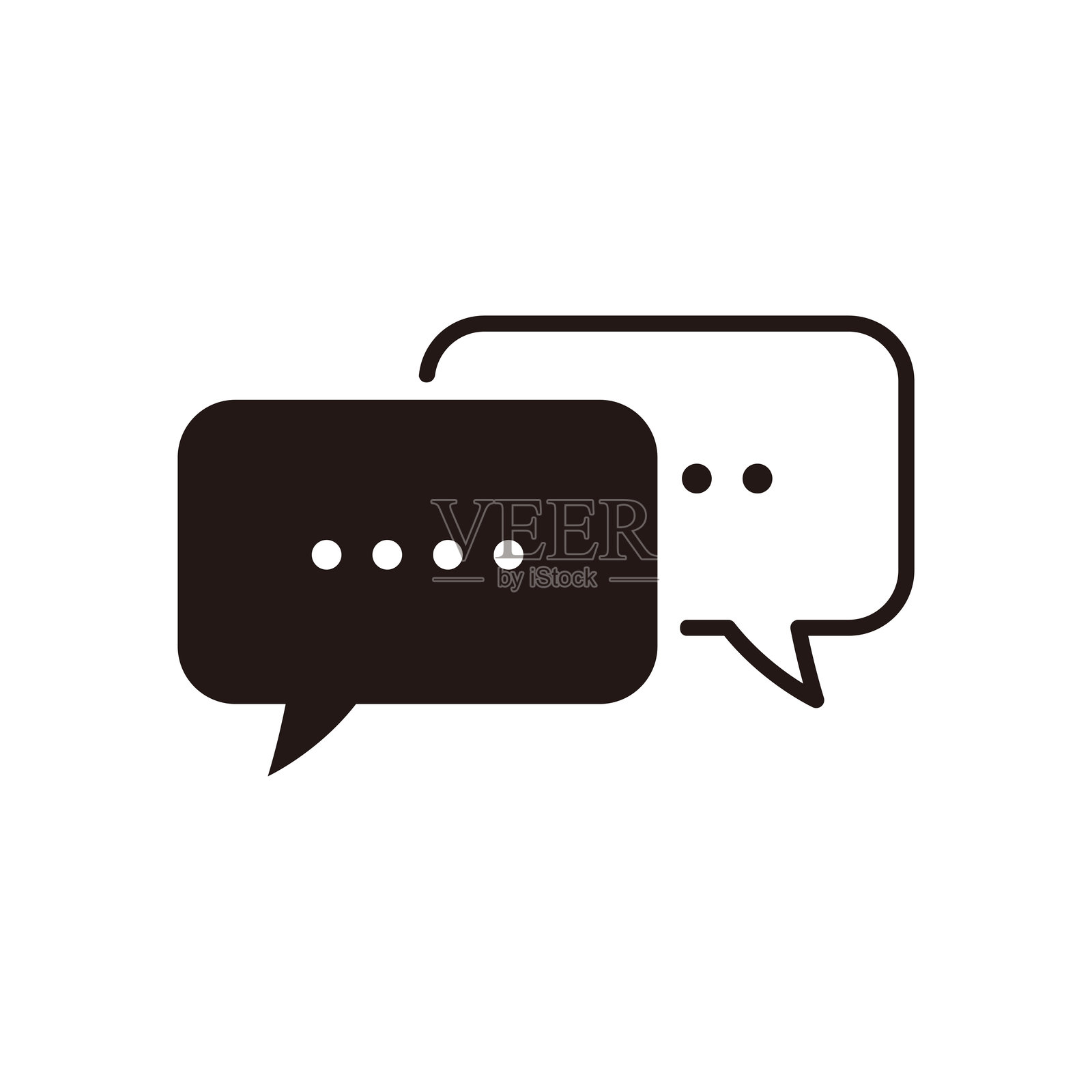 对话气泡图标。插画图片素材