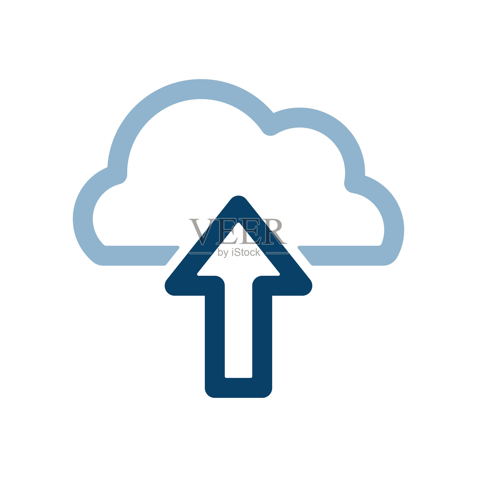 图标插图：将图像上传到云端插画图片素材