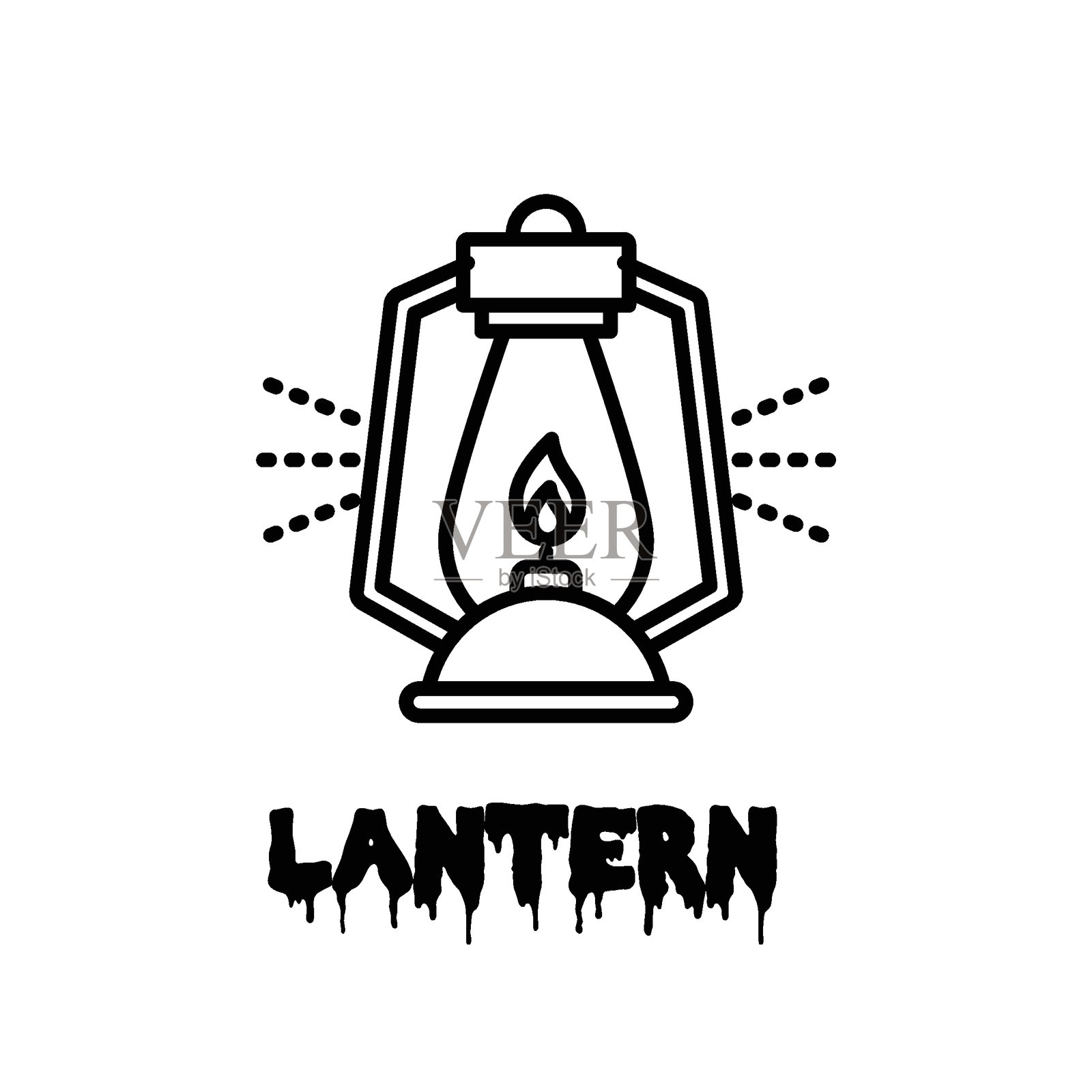 可轻松修改或编辑的闪烁扁平矢量图标插画图片素材