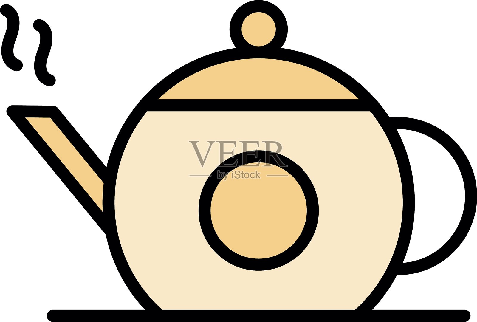 茶壶图标插画图片素材