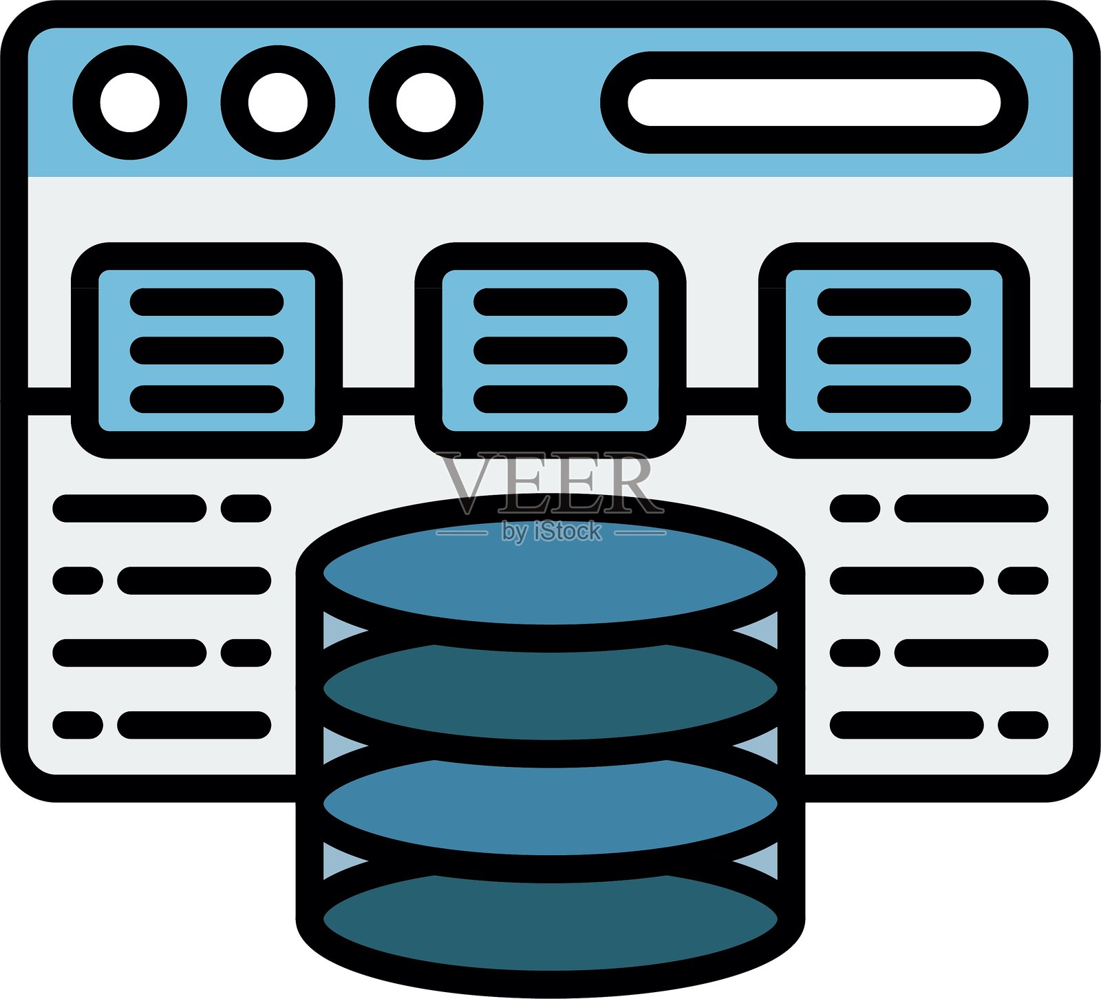 数据库图标插画图片素材