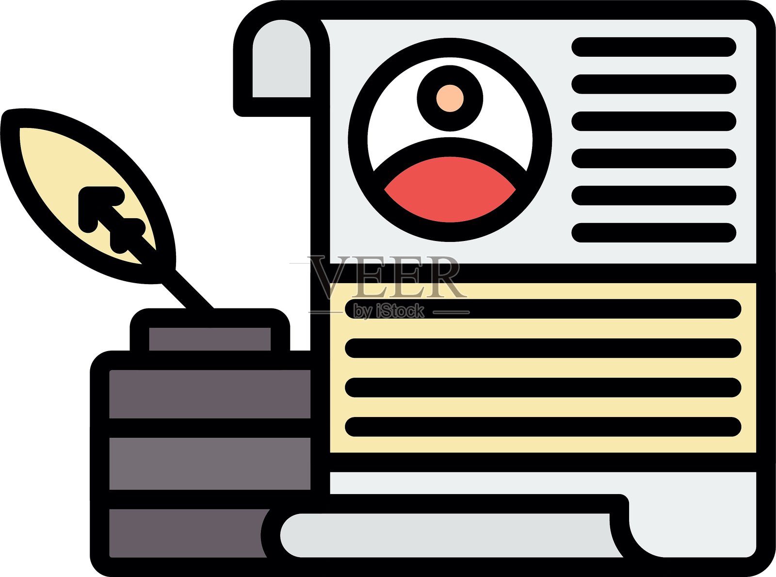 传记图标插画图片素材