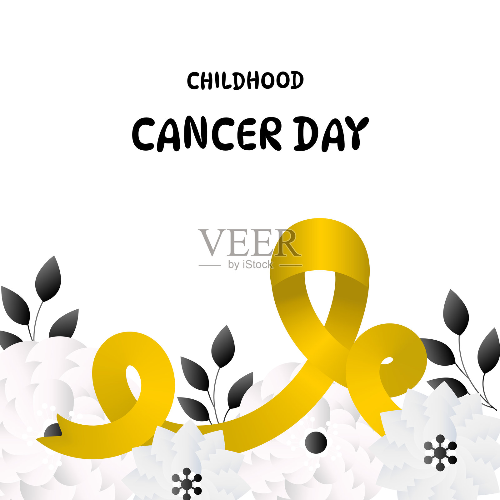 儿童癌症意识日插图插画图片素材