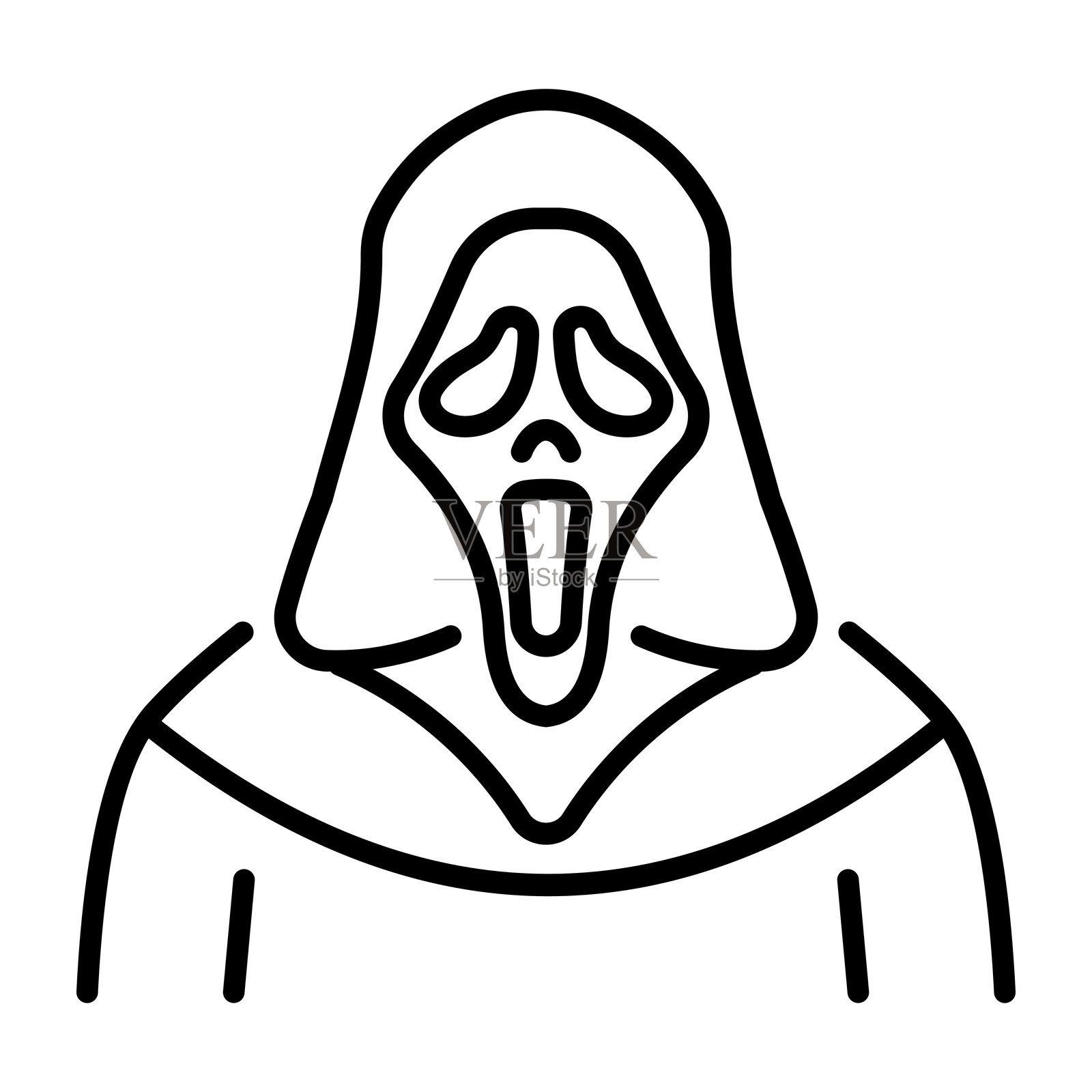 尖叫面具插画图片素材