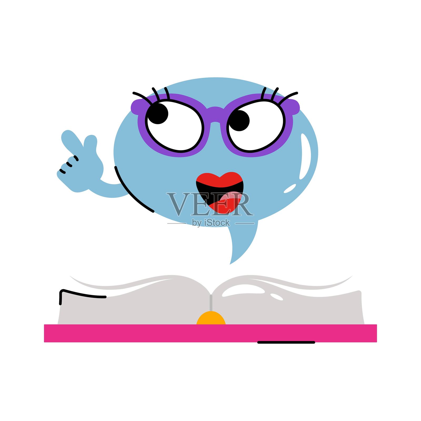 打开的书籍矢量贴纸。EPS 10 文件插画图片素材