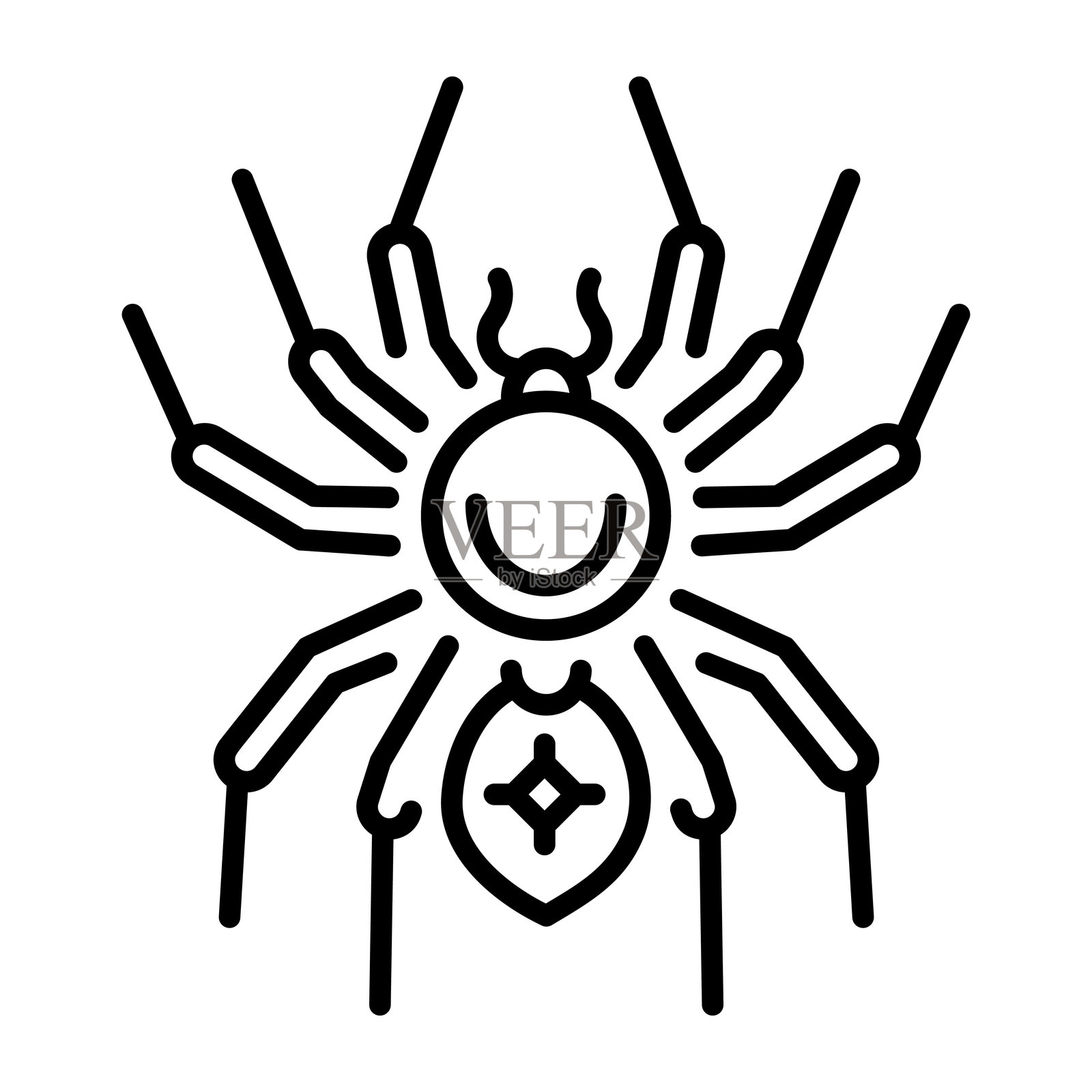 窗户蜘蛛插画图片素材