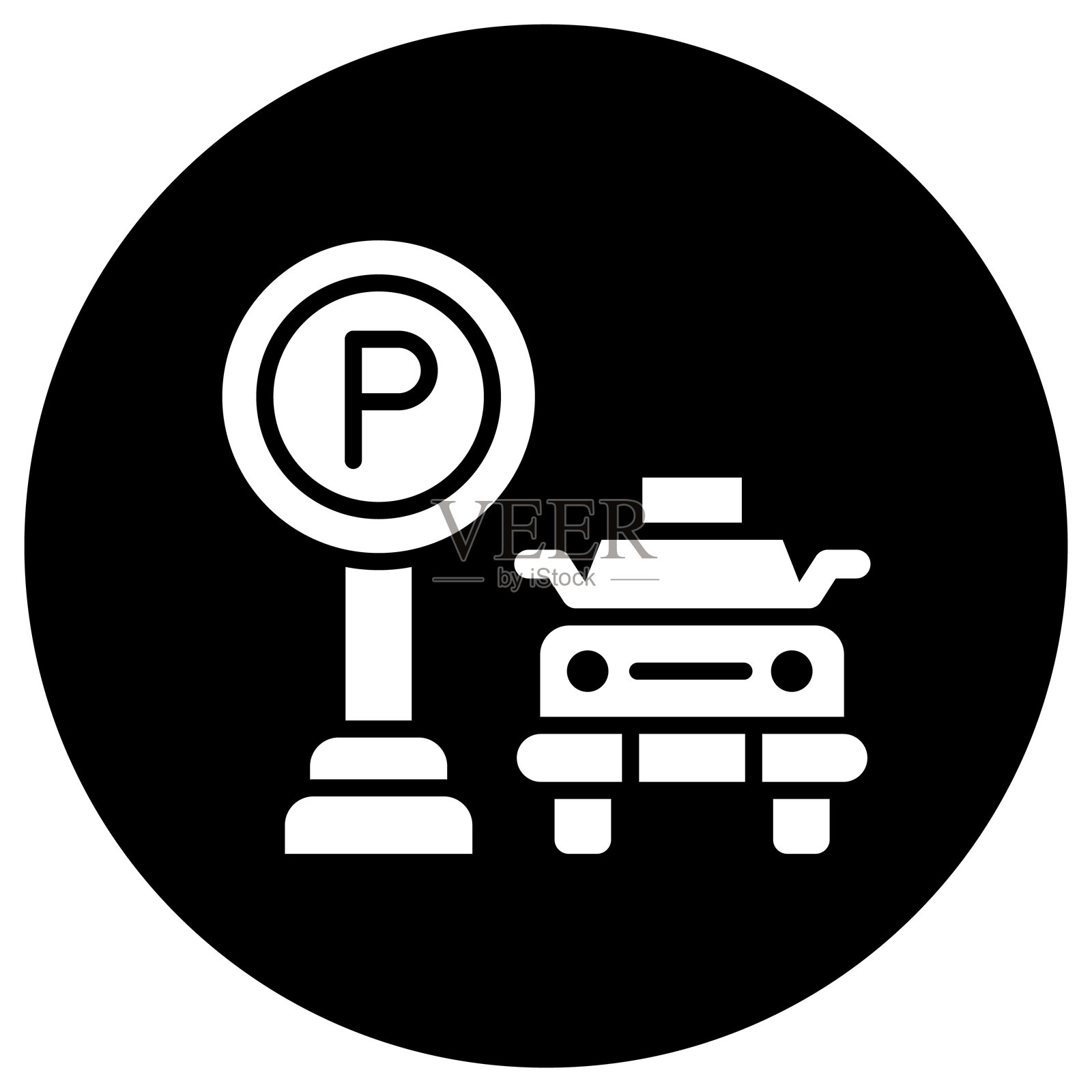 停车矢量图标设计插图插画图片素材