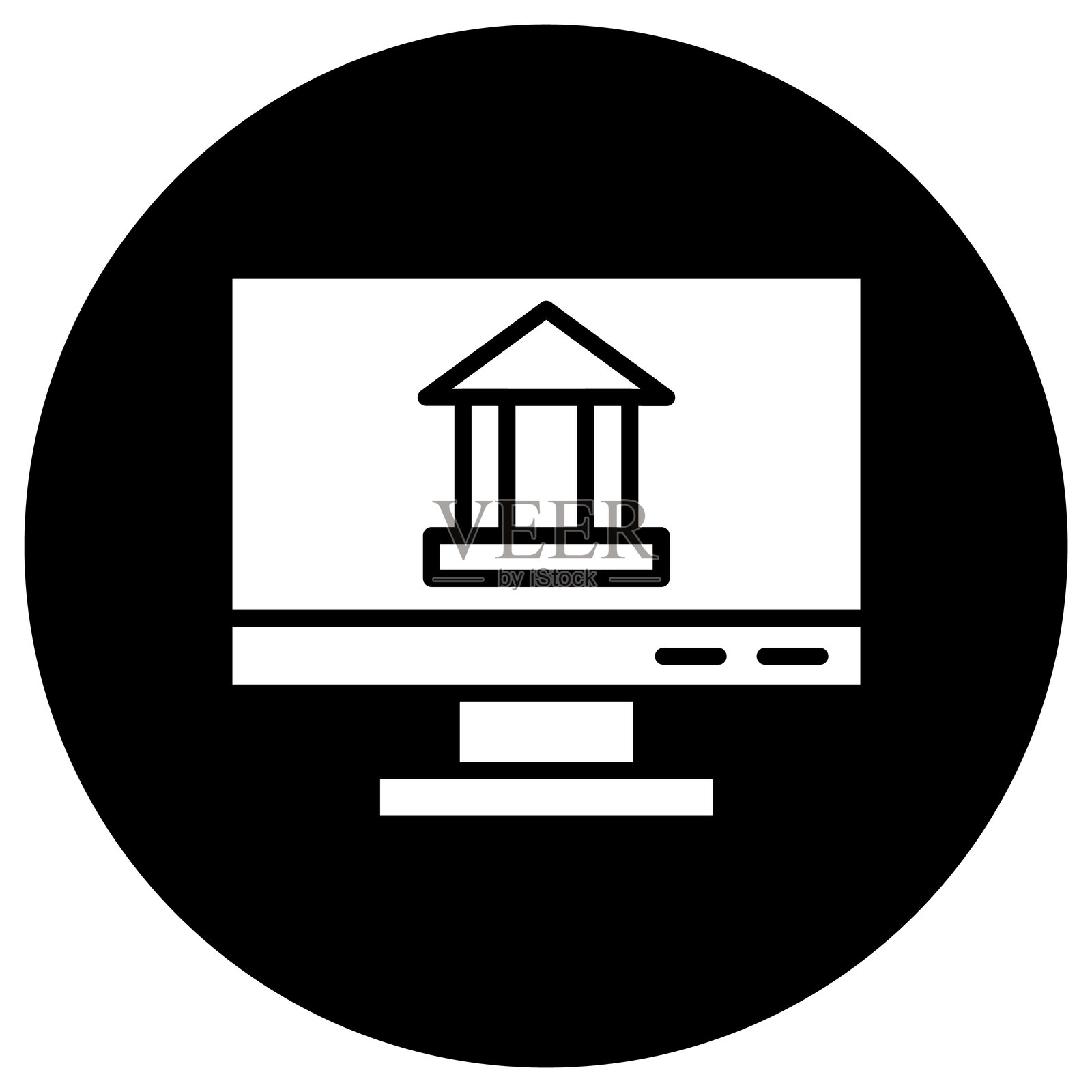 在线银行矢量图标设计插图插画图片素材