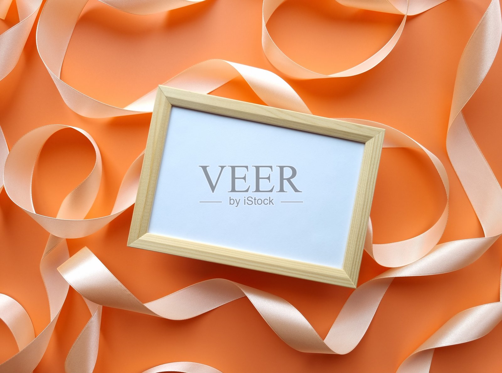 空的相框和缎带照片摄影图片