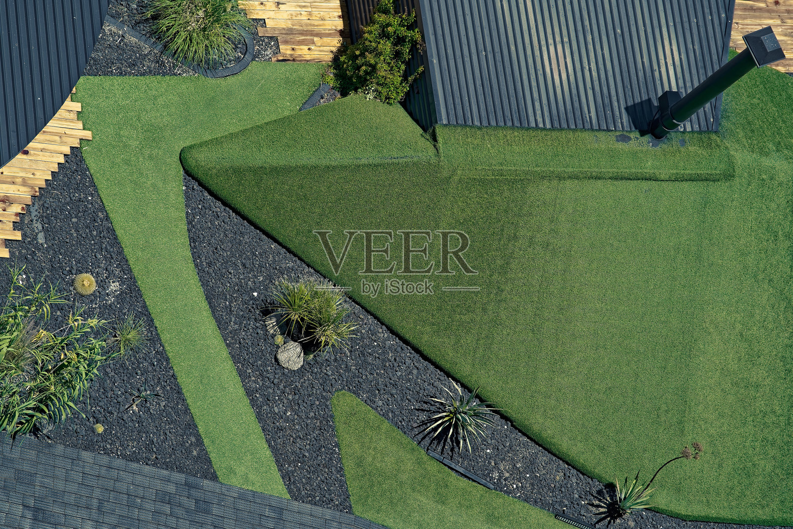 普埃布拉的公共公园鸟瞰图。照片摄影图片