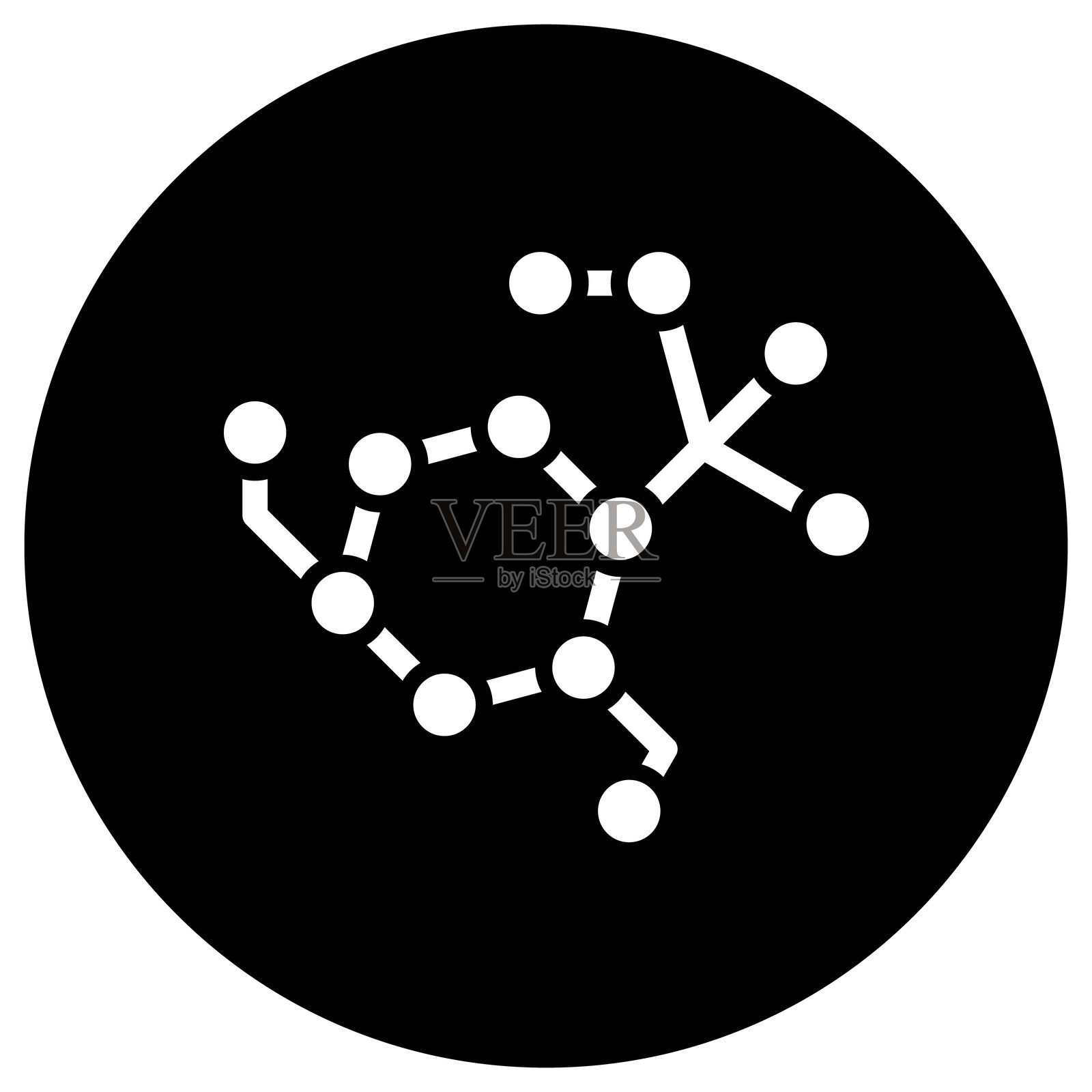分子链矢量图标设计插图插画图片素材